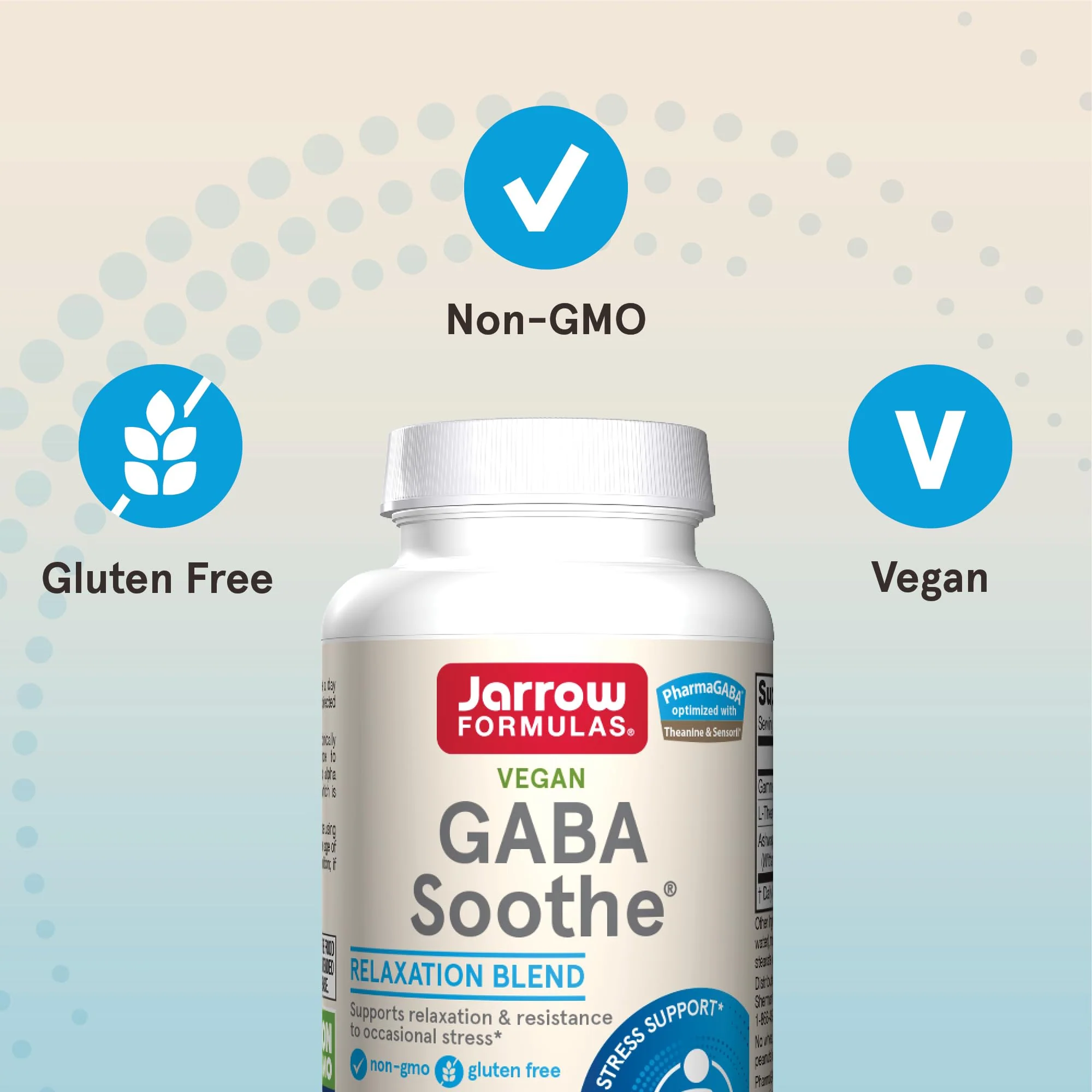 Jarrow Formulas® GABA Soothe®, 3 Ingredient Dietary Supplement for Relaxation and Occasional Stress, 30 Veggie Capsules, 30 Day Supply - Image 5