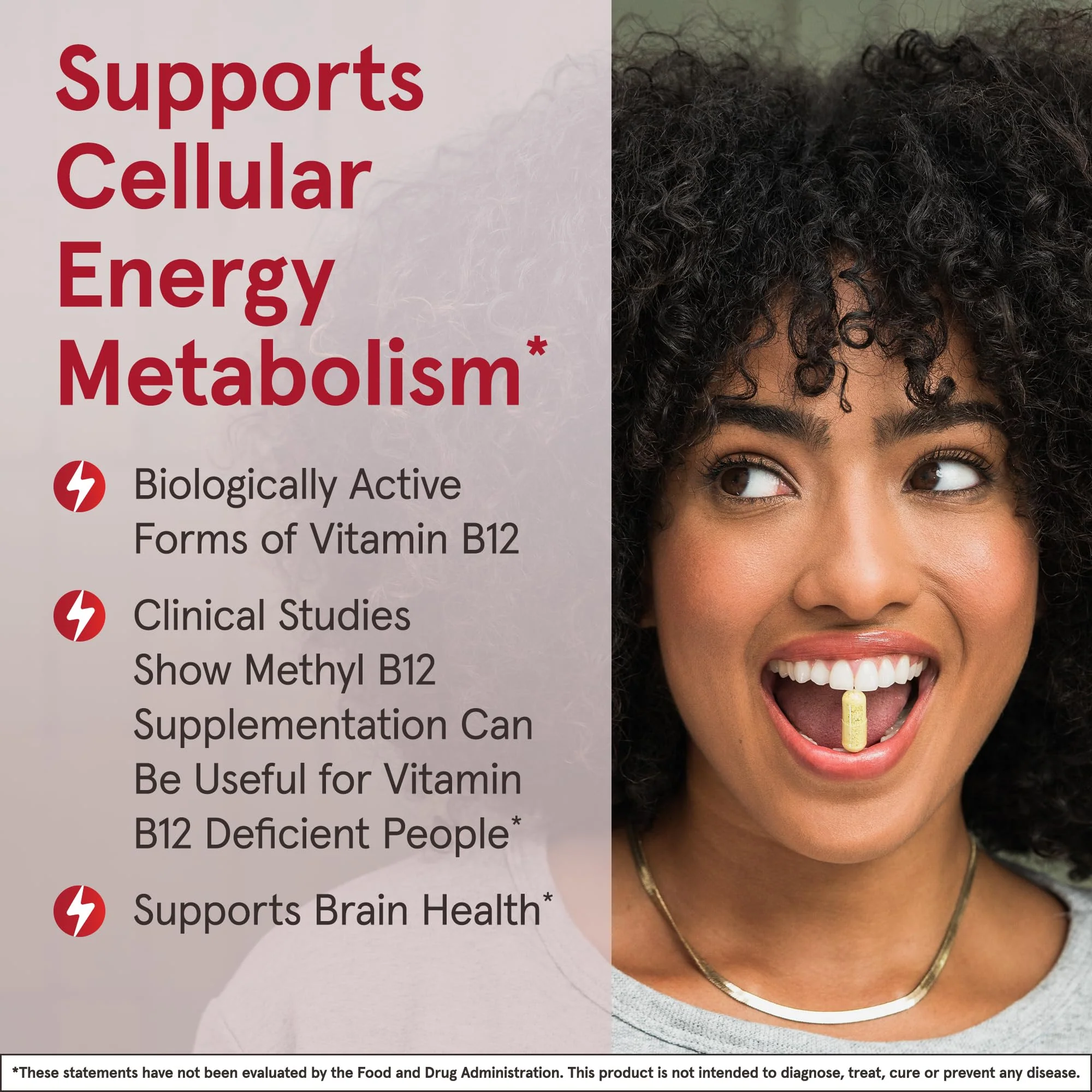 Jarrow Formulas® Methyl B-12 Tablets, 500 mg, Dietary Supplement for Cellular Energy Production and Brain Health Support, 100 Cherry Flavor Chewable Tablets, 100 Day Supply - Image 6