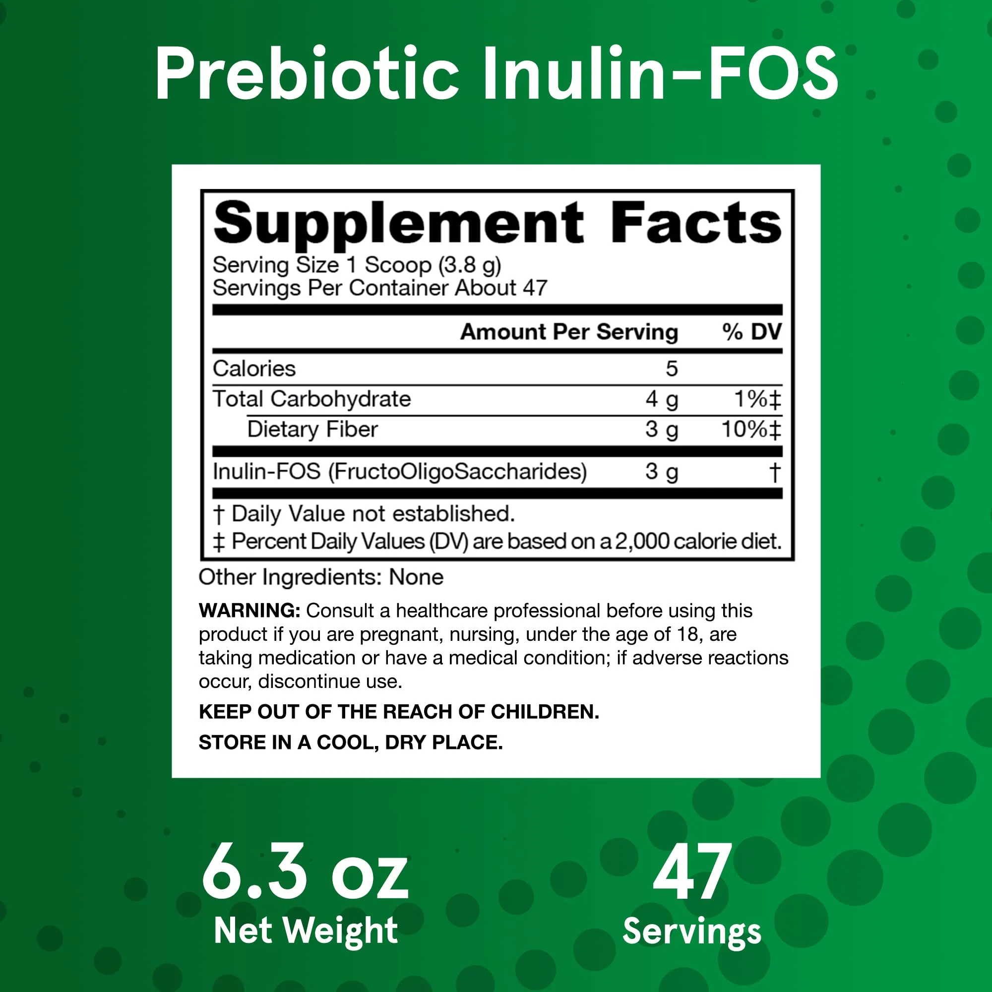 Jarrow Formulas® Prebiotic Inulin FOS Prebiotic Fiber Supplement, 6.3 Oz, Prebiotics for Gut Health and Digestive Support, Approx. 47 Servings - Image 6