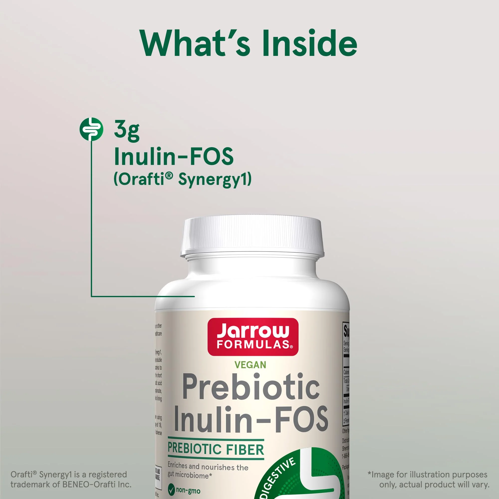 Jarrow Formulas® Prebiotic Inulin FOS Prebiotic Fiber Supplement, 6.3 Oz, Prebiotics for Gut Health and Digestive Support, Approx. 47 Servings - Image 8