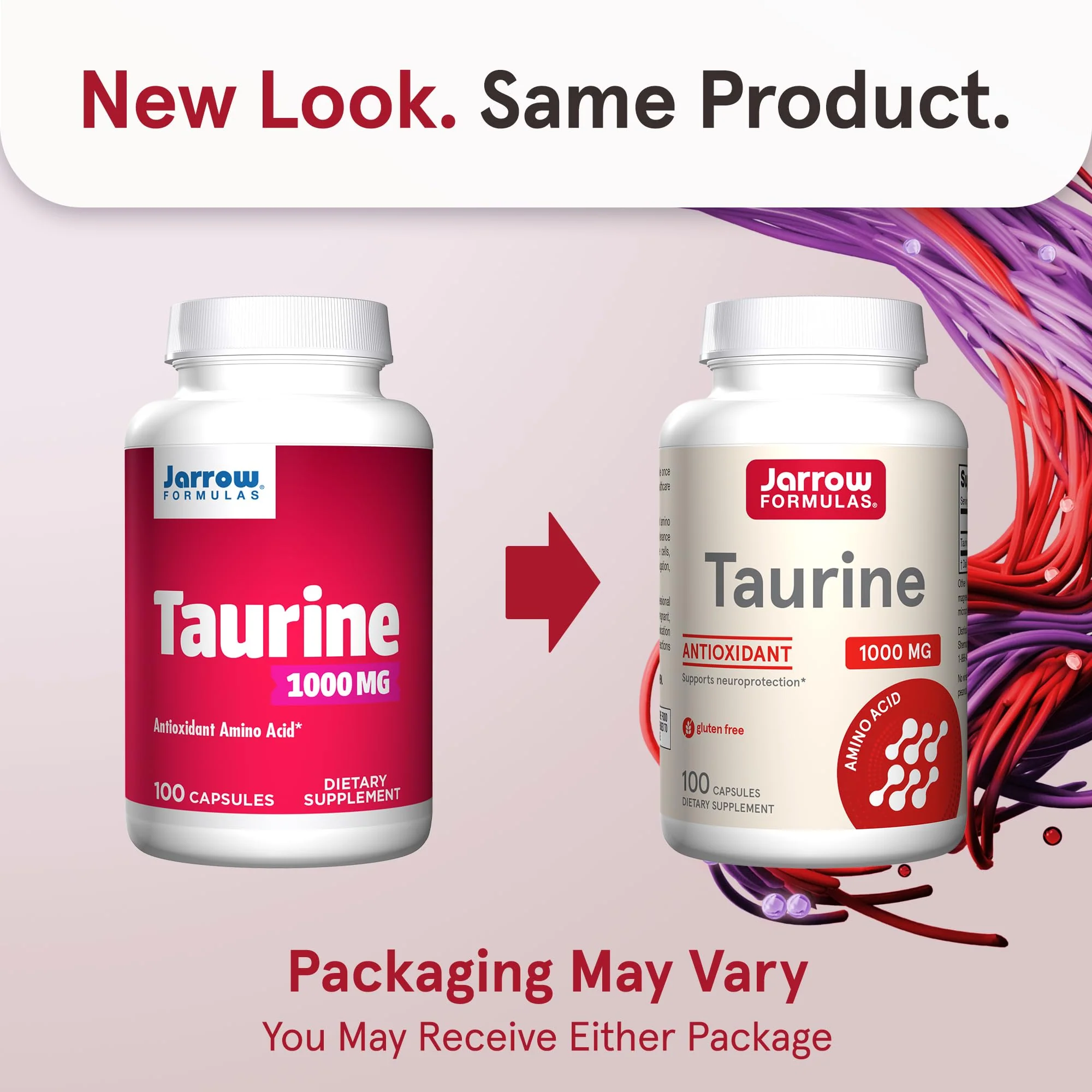 Jarrow Formulas® Taurine 1000 mg, Dietary Supplement, Amino Acid Supplement for Brain Health Support, 100 Capsules, 100 Day Supply - Image 10