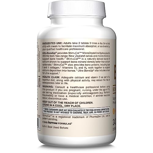 Jarrow Formulas® Ultra BoneUp®, Includes MK-7 and Silicon for Added Bone Support, 240 Bone Health Tablets - Image 2