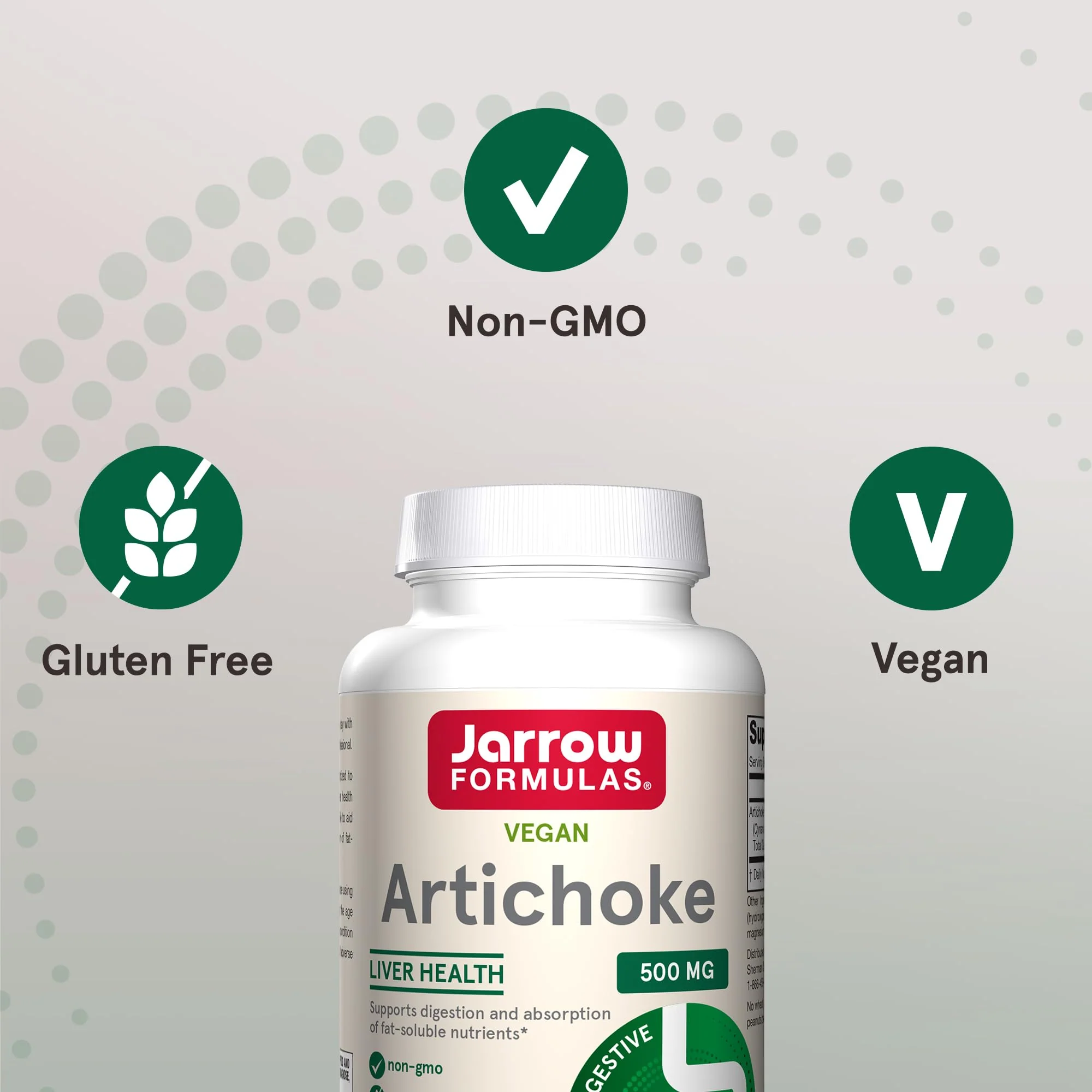 Jarrow Formulas Artichoke 500 mg - Standardized Artichoke Extract - 180 Servings (Veggie Caps) Support Liver Health & Digestion - Dietary Supplement - Non-GMO - Gluten Free - Vegan - Image 7