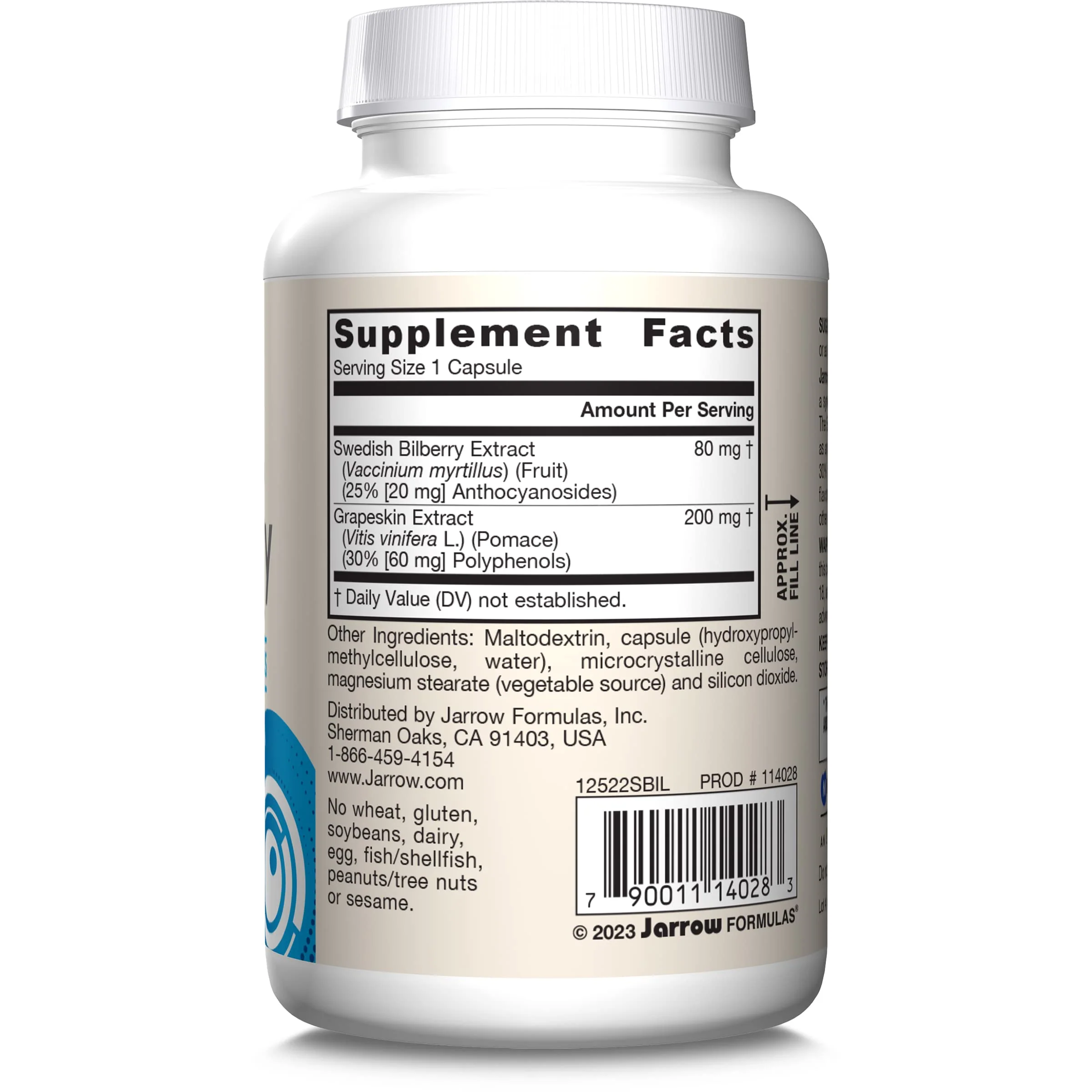 Jarrow Formulas Bilberry & Grapeskin Polyphenols Capsules - 120 Count - Bilberry Supplement for Eyes - Antioxidant Supplement - For Eye Health - Vegan - Non-GMO - Image 3