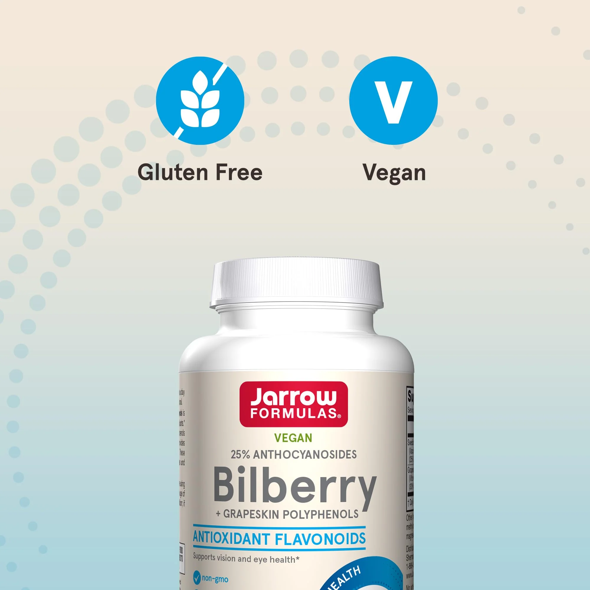 Jarrow Formulas Bilberry & Grapeskin Polyphenols Capsules - 120 Count - Bilberry Supplement for Eyes - Antioxidant Supplement - For Eye Health - Vegan - Non-GMO - Image 7