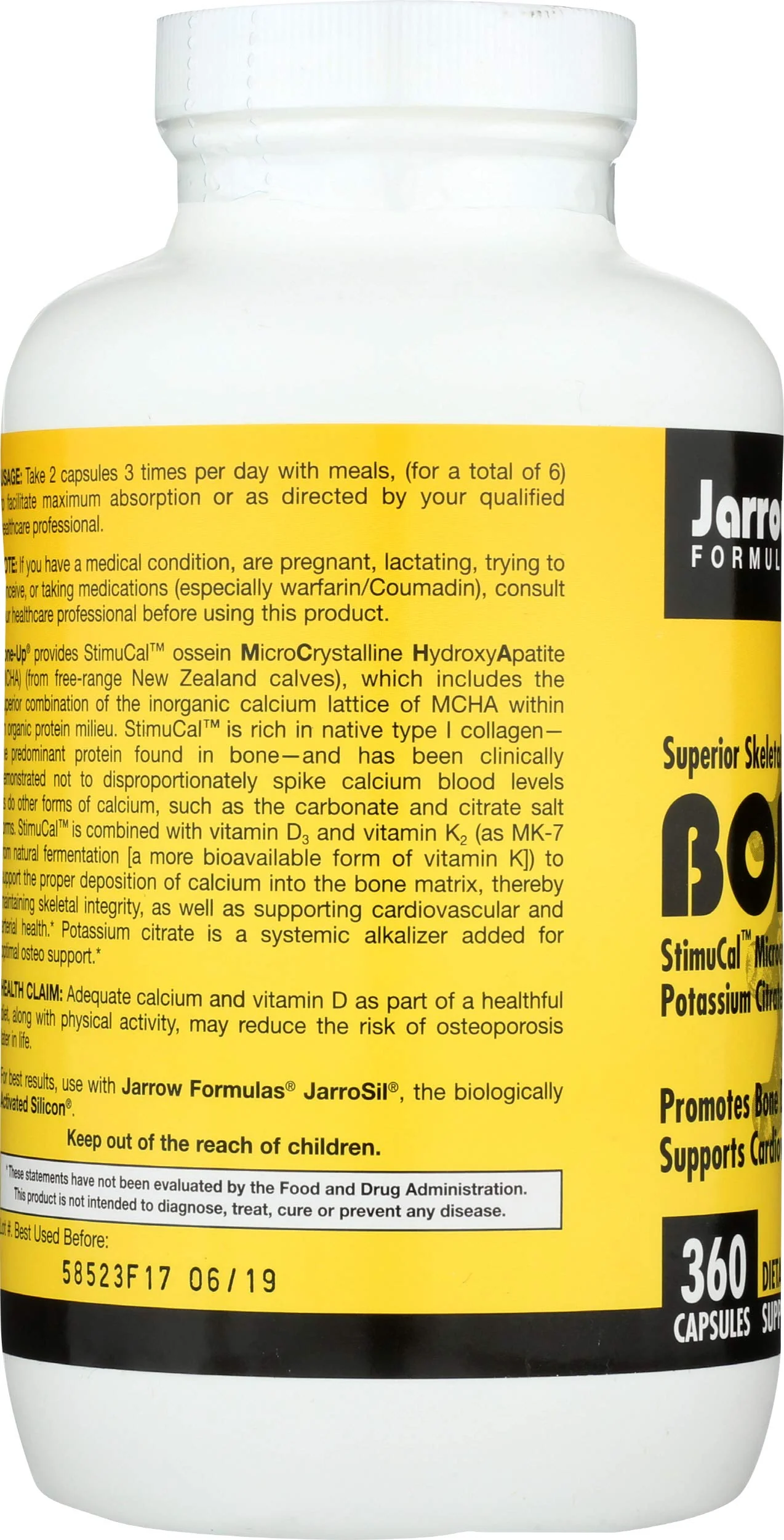 Jarrow Formulas BoneUp for Bone Density - Vitamin D3 and K2, Calcium Support, 360 Capsules, Promotes Skeletal Nutrition, Up to 60 Days Supply - Image 5