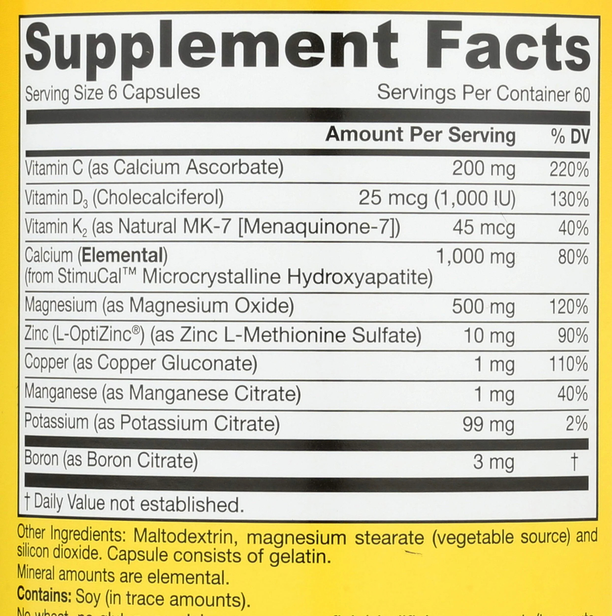 Jarrow Formulas BoneUp for Bone Density - Vitamin D3 and K2, Calcium Support, 360 Capsules, Promotes Skeletal Nutrition, Up to 60 Days Supply - Image 6