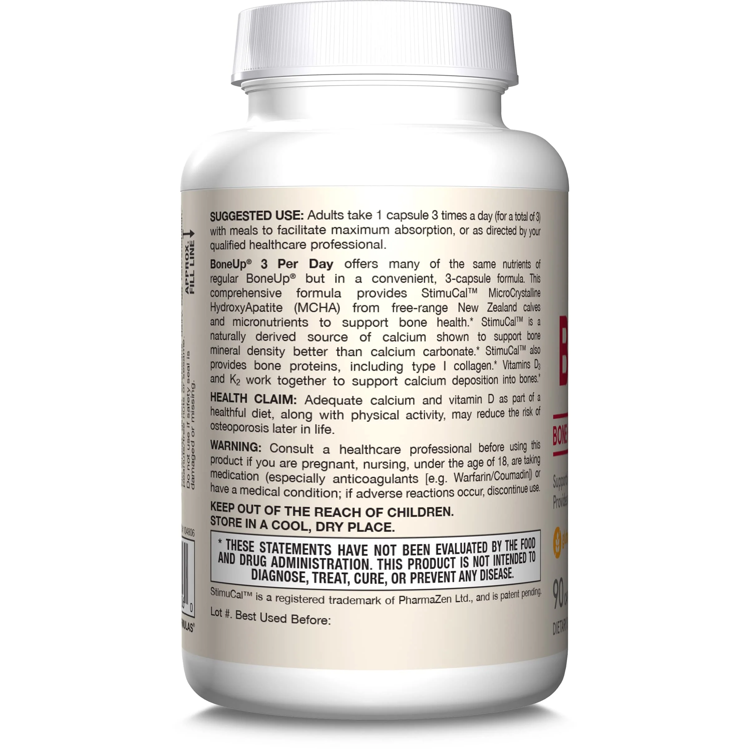 Jarrow Formulas BoneUp Three Per Day for Bone Density and Skeletal Nutrition, Includes Vitamin D3, K2 (as MK-7) and Calcium, 90 Capsules, 30 Day Supply - Image 9