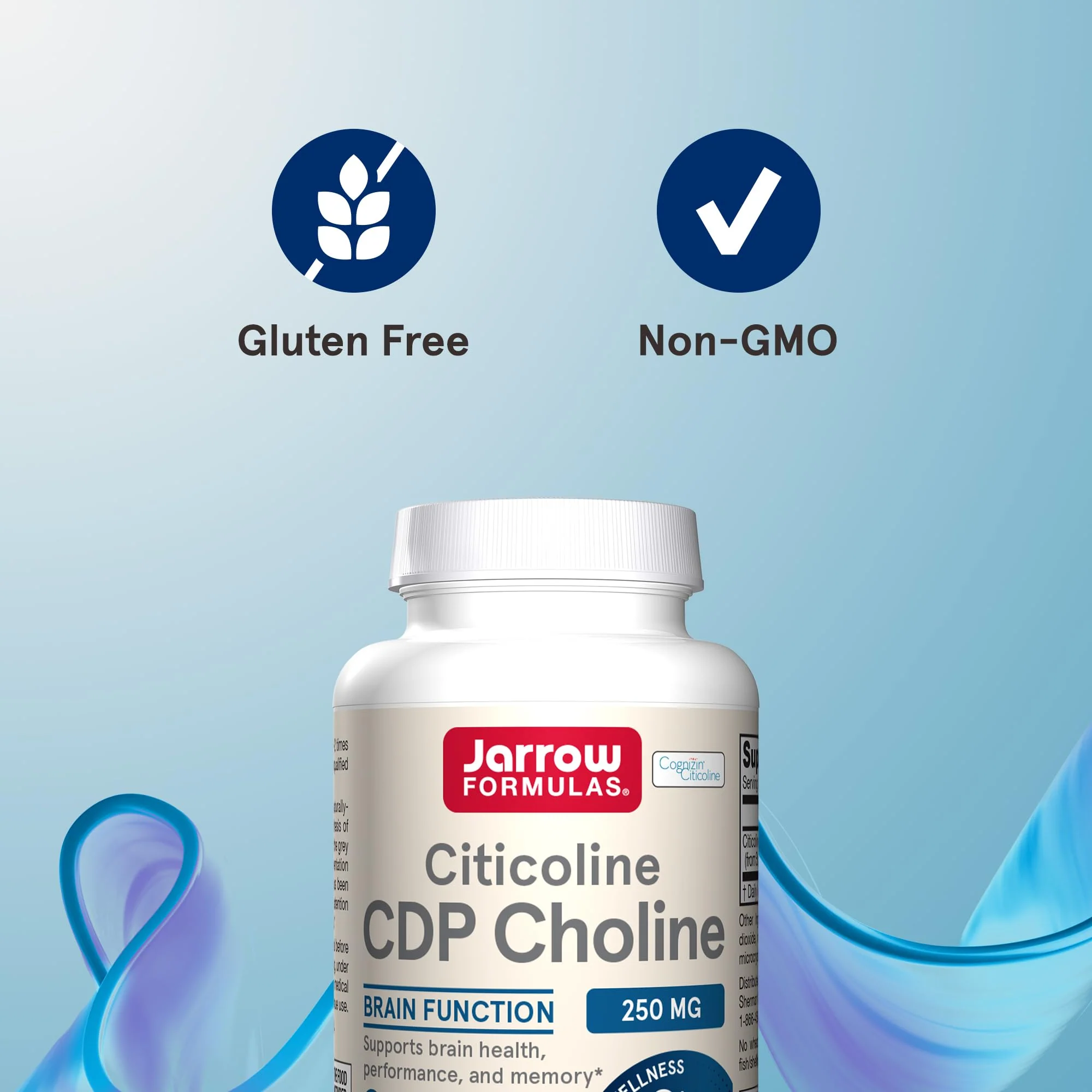 Jarrow Formulas Citicoline CDP 250 MG, CDP Choline Supplements, Support Brain Health, Performance and Memory, 120 Capsules, Up to a 120 Day Supply - Image 5