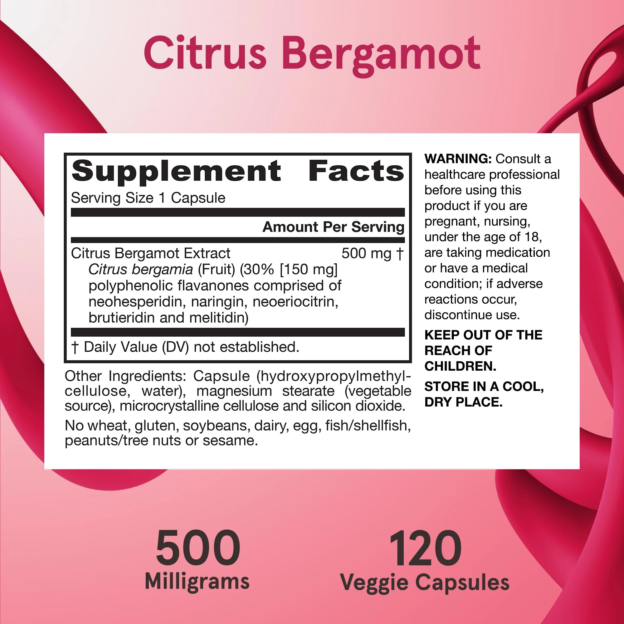 Jarrow Formulas Citrus Bergamot Supplement 500 mg - 120 Servings (Veggie Caps) - Antioxidant Support for Cardiovascular & Metabolic Health - Dietary Supplement - Vegan Gluten-Free- Use with QH-Absorb - Image 6