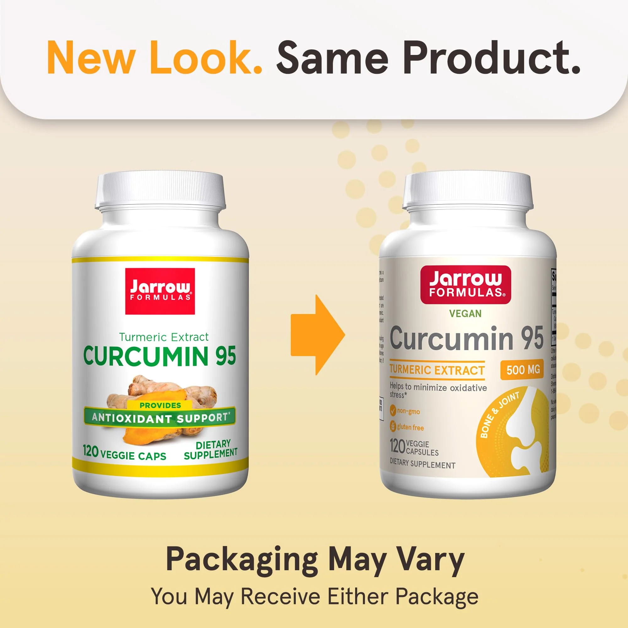 Jarrow Formulas Curcumin 95 Supplement - Turmeric Extract Supplement, 500 mg for Antioxidant & Joint Support, 120 Capsules - Image 10