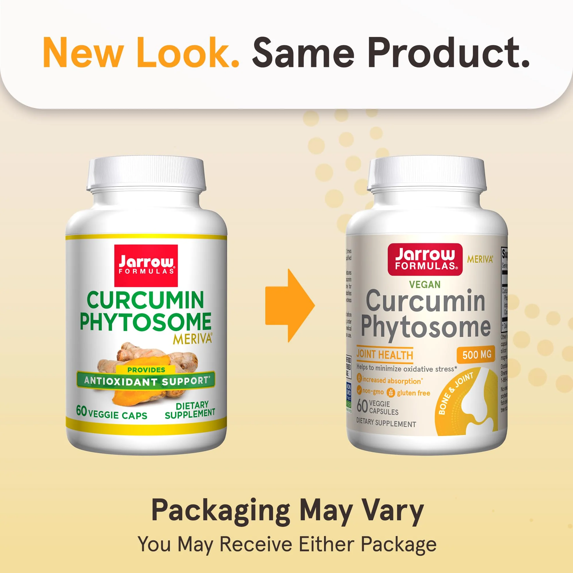 Jarrow Formulas Curcumin Phytosome 500 mg - 60 Veggie Capsules - Formulated with Meriva - Antioxidant Support Supplement - Joint Health & Support - 60 Servings - Image 2