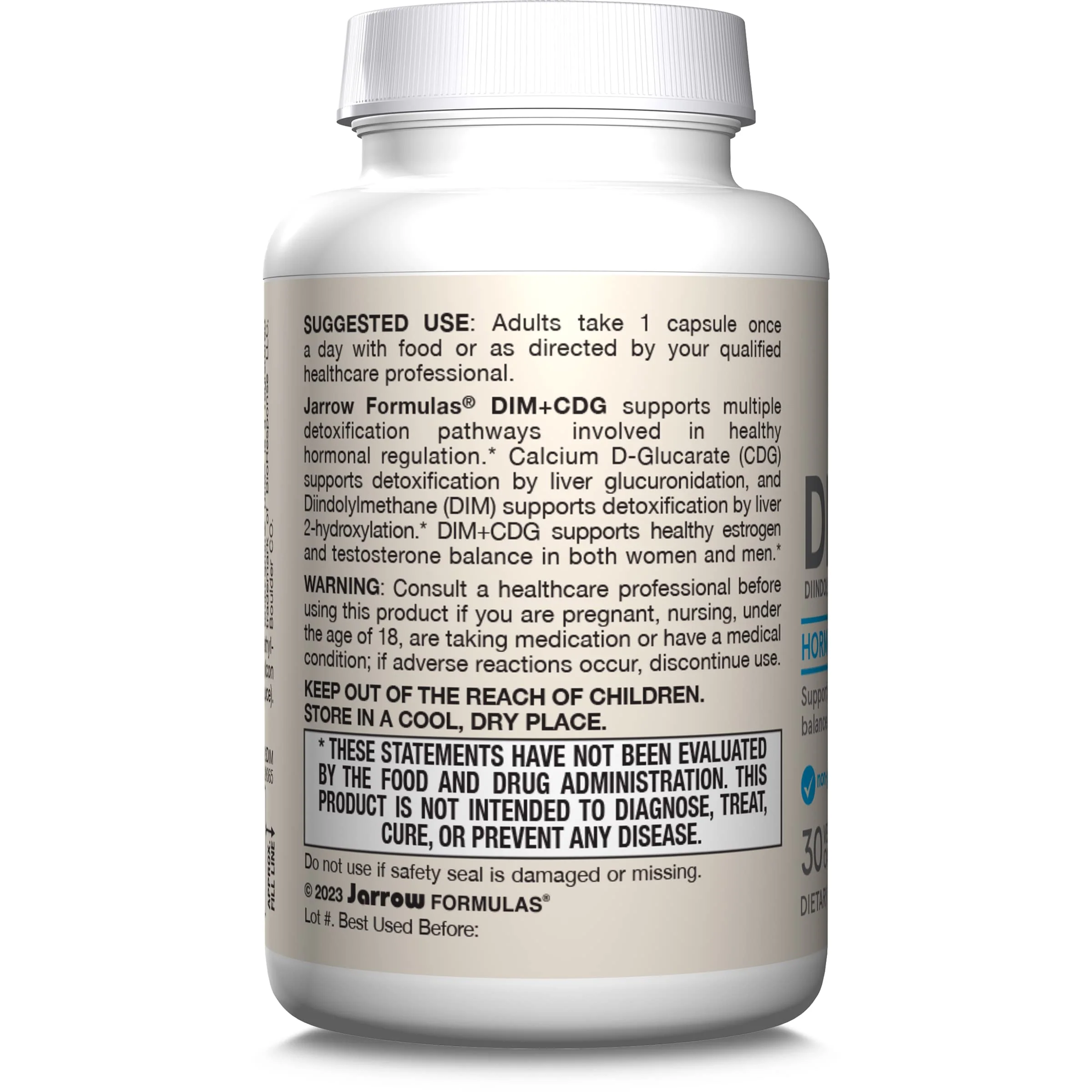 Jarrow Formulas - DIM + CDG Veggie Capsules - 30 Count - DIM & CDG Supplement - For Hormone Balance - Non-GMO - Gluten Free - Image 3