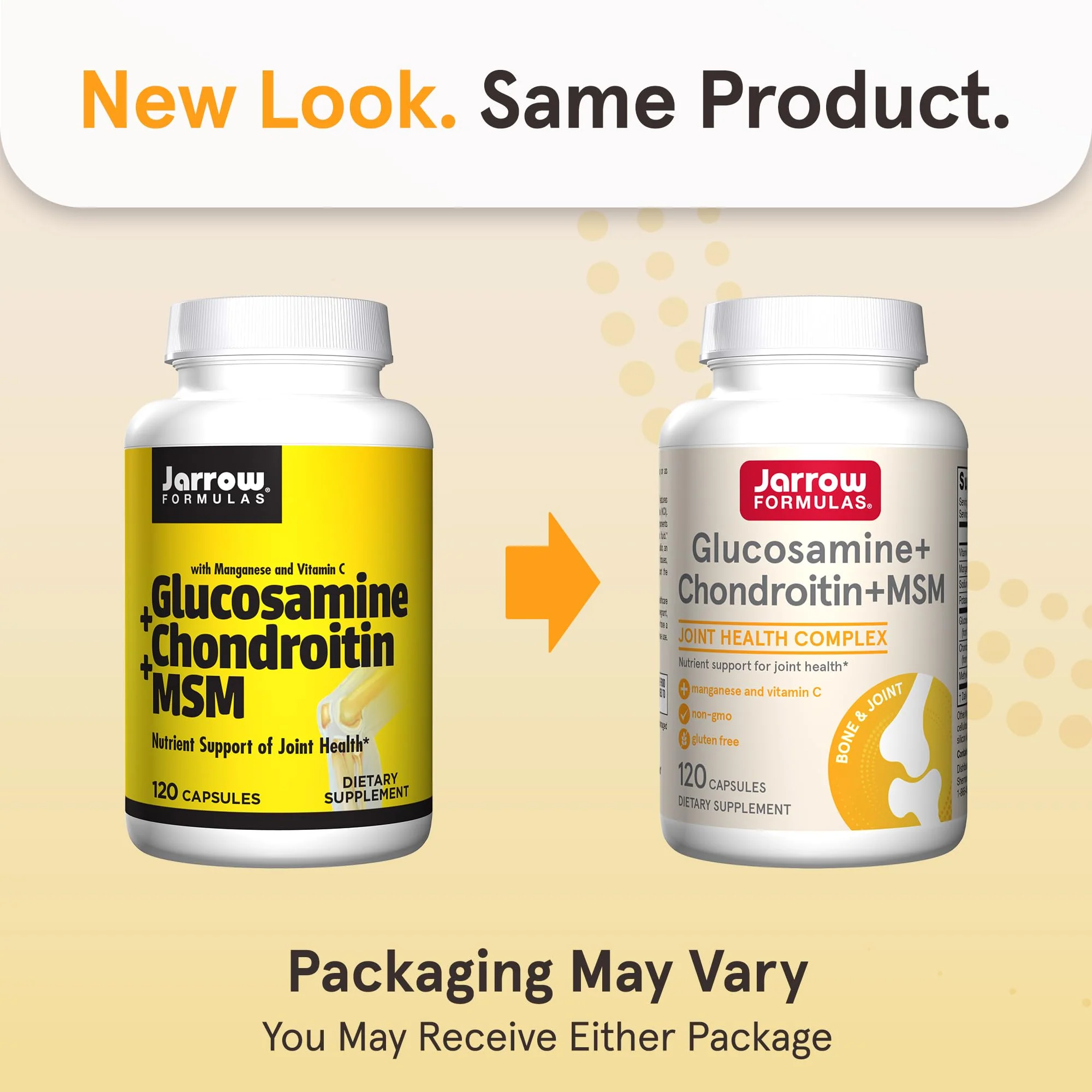Jarrow Formulas Glucosamine, Chondroitin, and MSM Capsules; Joint Support Supplement with Vitamin C and Manganese, Bone & Joint Health, 120 Capsules, 30 Day Supply - Image 10