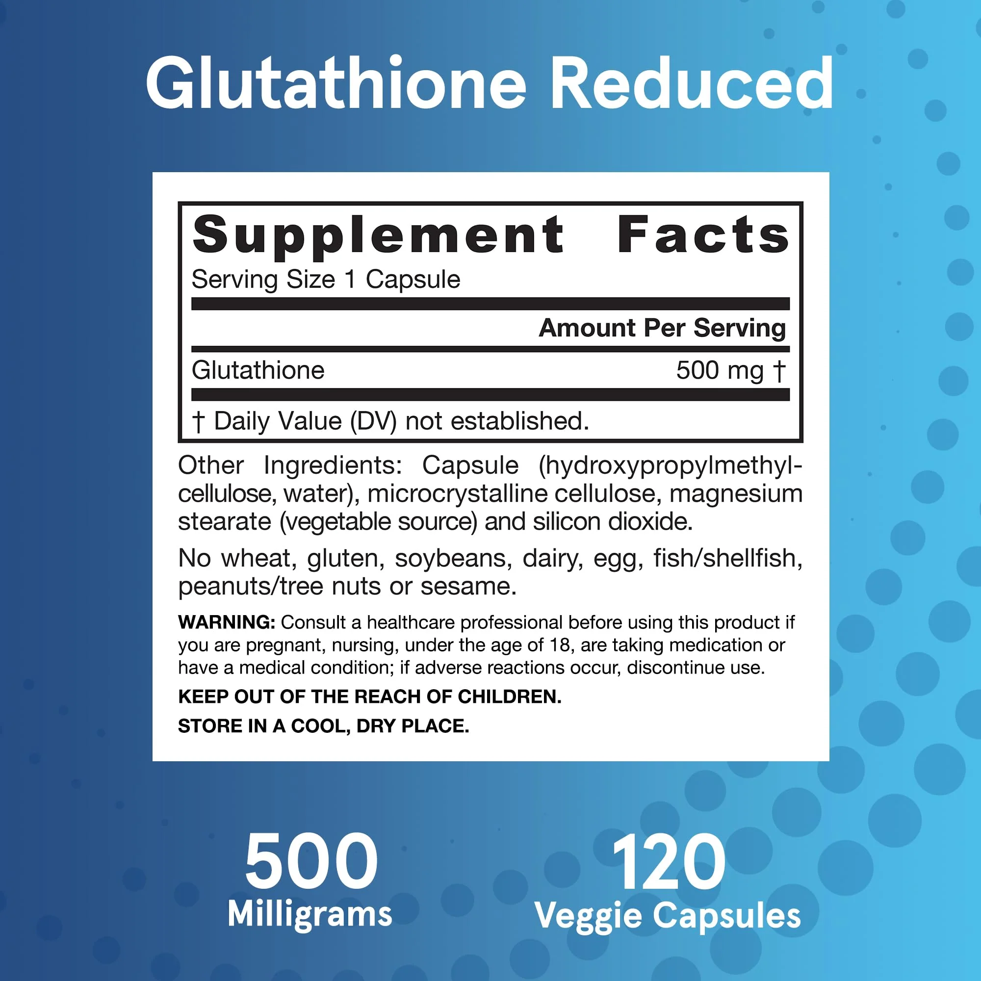 Jarrow Formulas Glutathione Reduced 500 mg - 120 Veggie Capsules - Intracellular Antioxidant - Quality Glutathione Supplements - Supports Recycling of Vitamins C & E - Non-GMO - Gluten Free - Vegan - Image 6