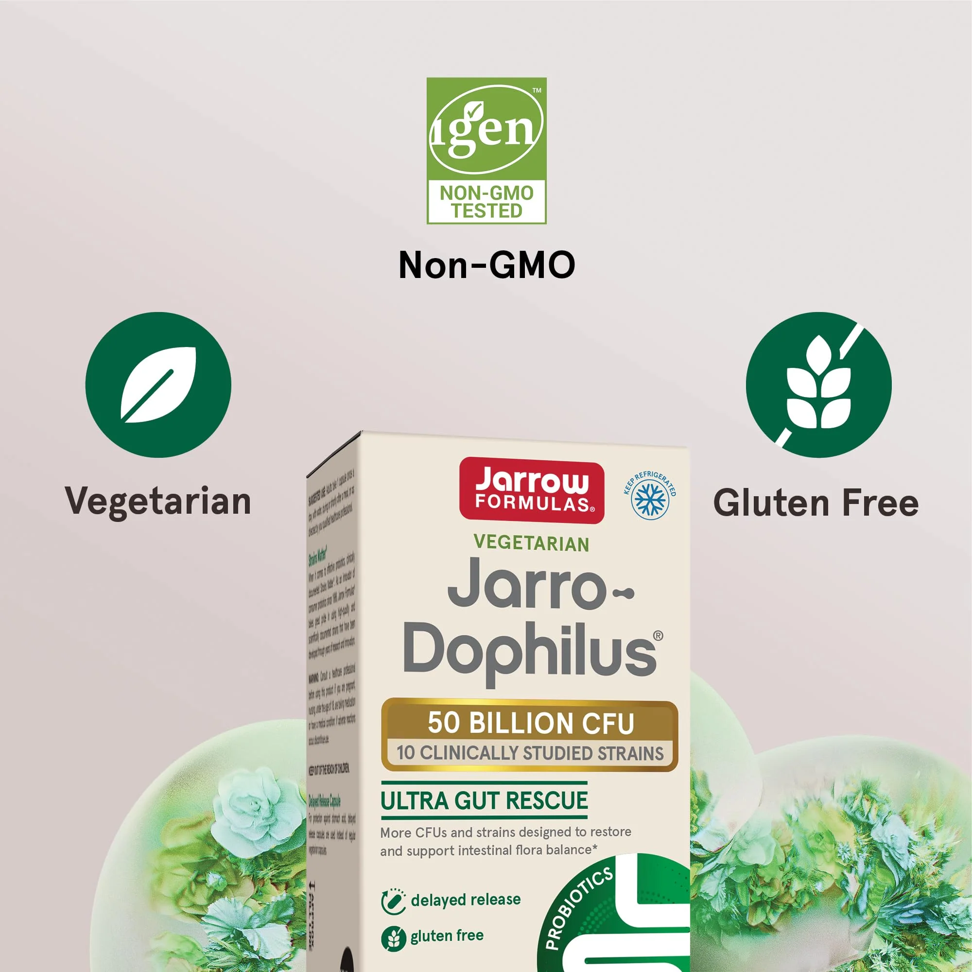 Jarrow Formulas Jarro-Dophilus Ultra Gut Rescue - 50 Billion CFU Per Serving - Probiotics Restore, Protect & Maintain Intestinal Flora - 60 Servings (Delayed Release) - Image 5