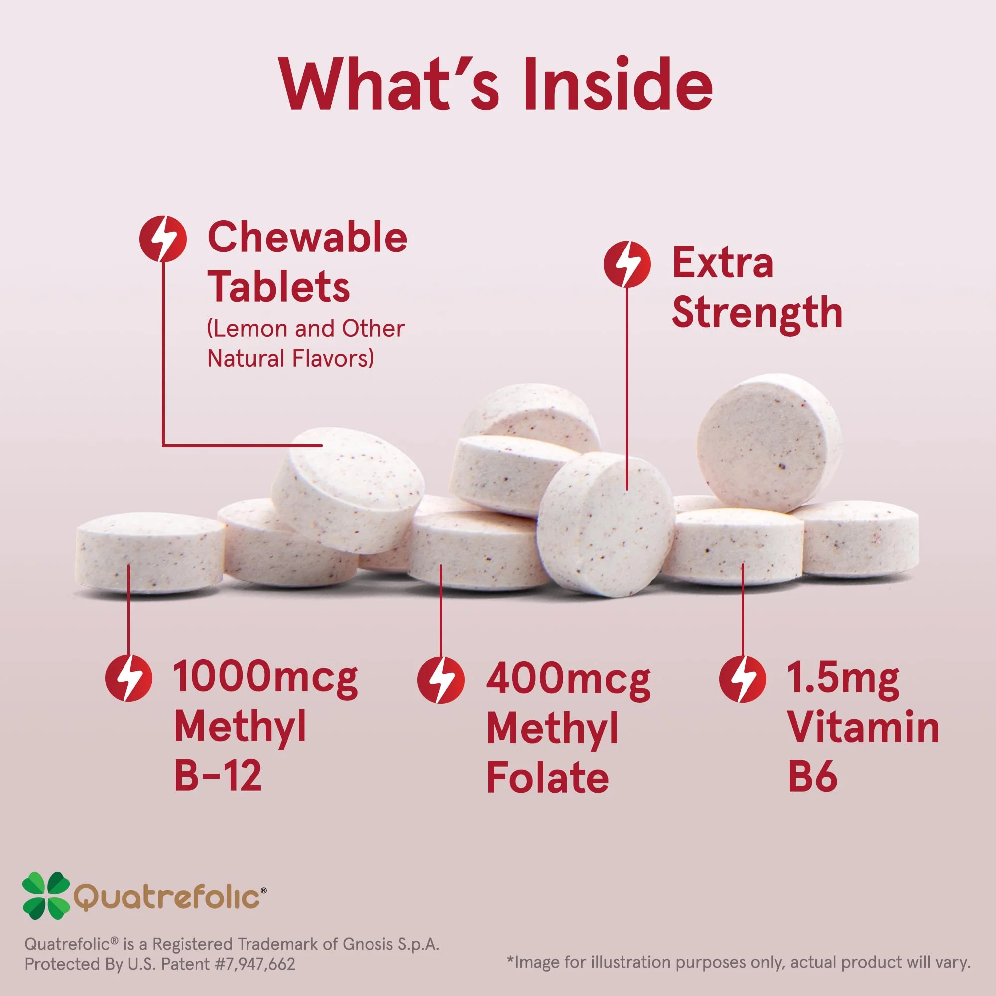 Jarrow Formulas Methyl B-12 & Methyl Folate, Bioactive Vitamin B9 & Vitamin B12 Supplement, Supports Cellular Energy Production, Healthy Brain Function & Metabolism, 100 Chewable Tablets, 100 Servings - Image 8