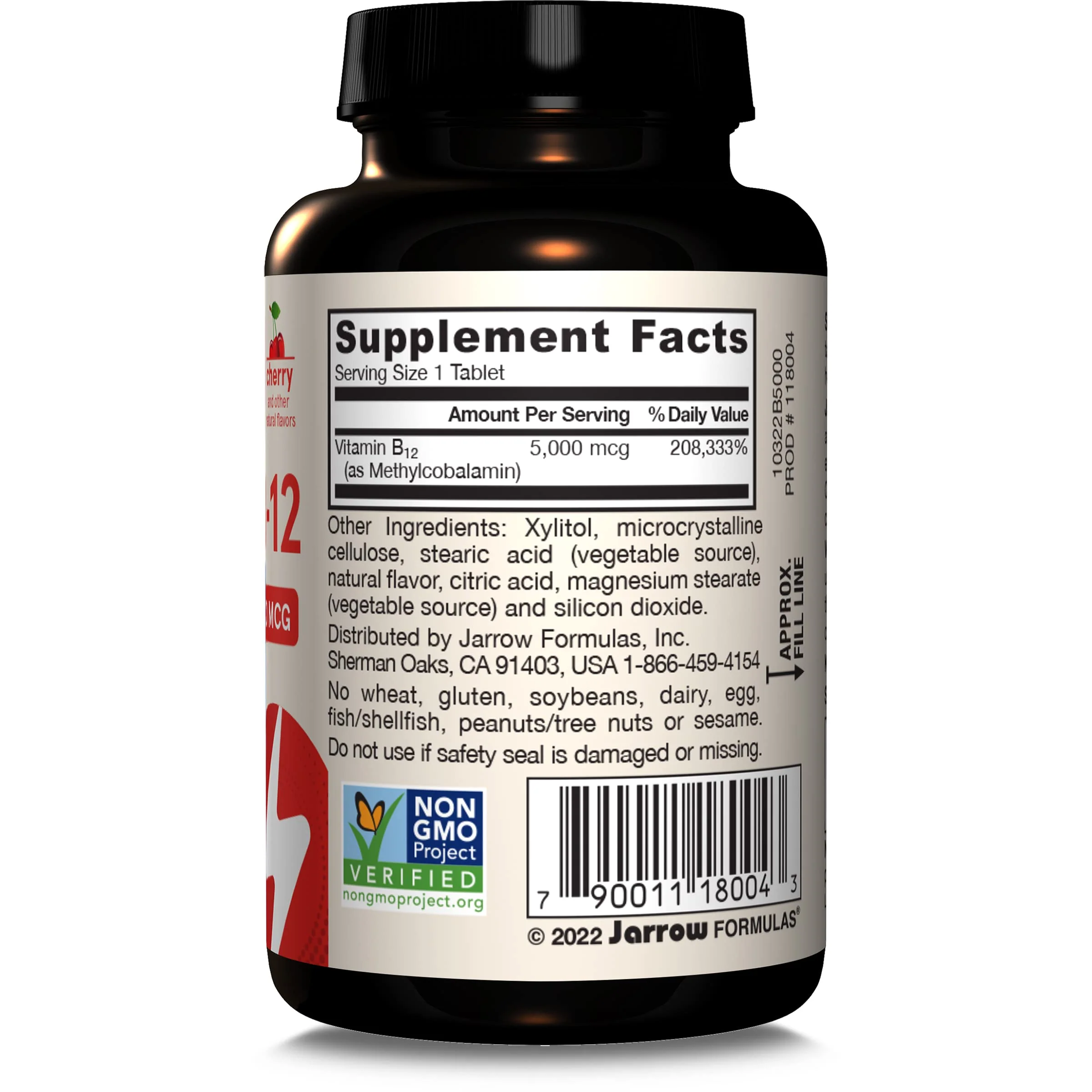 Jarrow Formulas Methyl Vitamin B12 5000 mcg - 60 Chewable Tablets, Naturally Fruit Flavored- Bioactive B12 Vitamin - Supports Cellular Energy Production, Brain Health & Metabolism - 60 Servings - Image 3