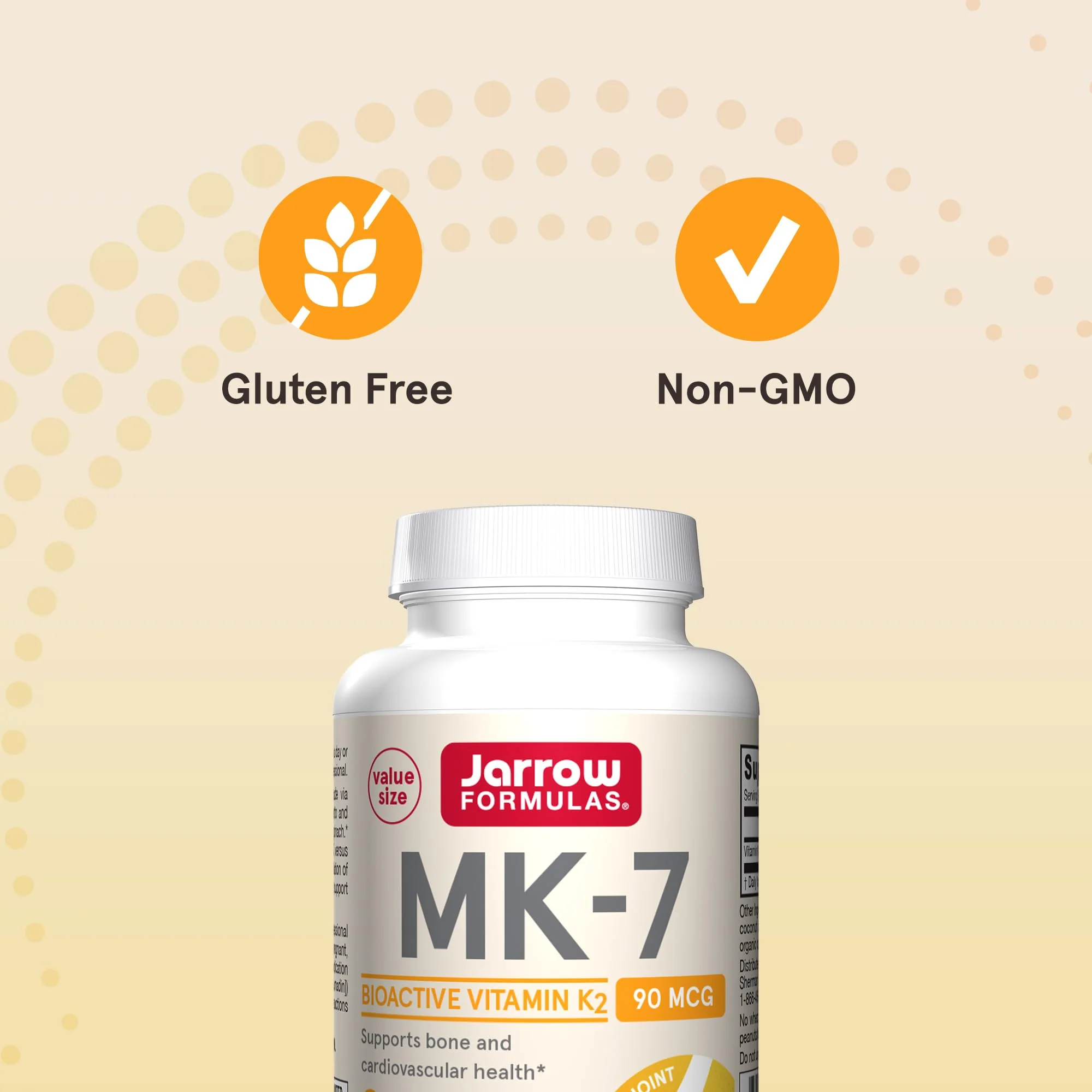 Jarrow Formulas MK-7 90 mcg - Bioactive Form of Vitamin K2-120 Servings (Softgels) - for Bone & Cardiovascular Health - Vitamin K2 MK-7 Dietary Supplement - Gluten Free - Image 7