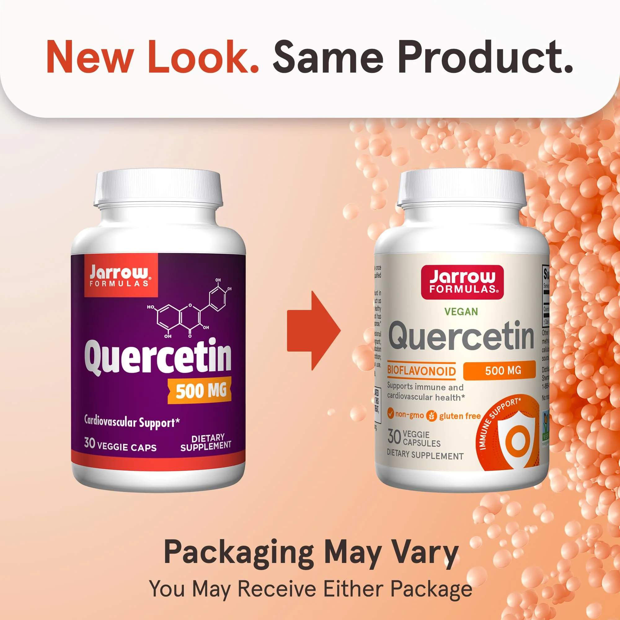 Jarrow Formulas Quercetin 500mg Capsules - 30 Veggie Caps - Supports Antioxidant Status, Cardiovascular Health & Immune Health - 30 Servings - Image 2