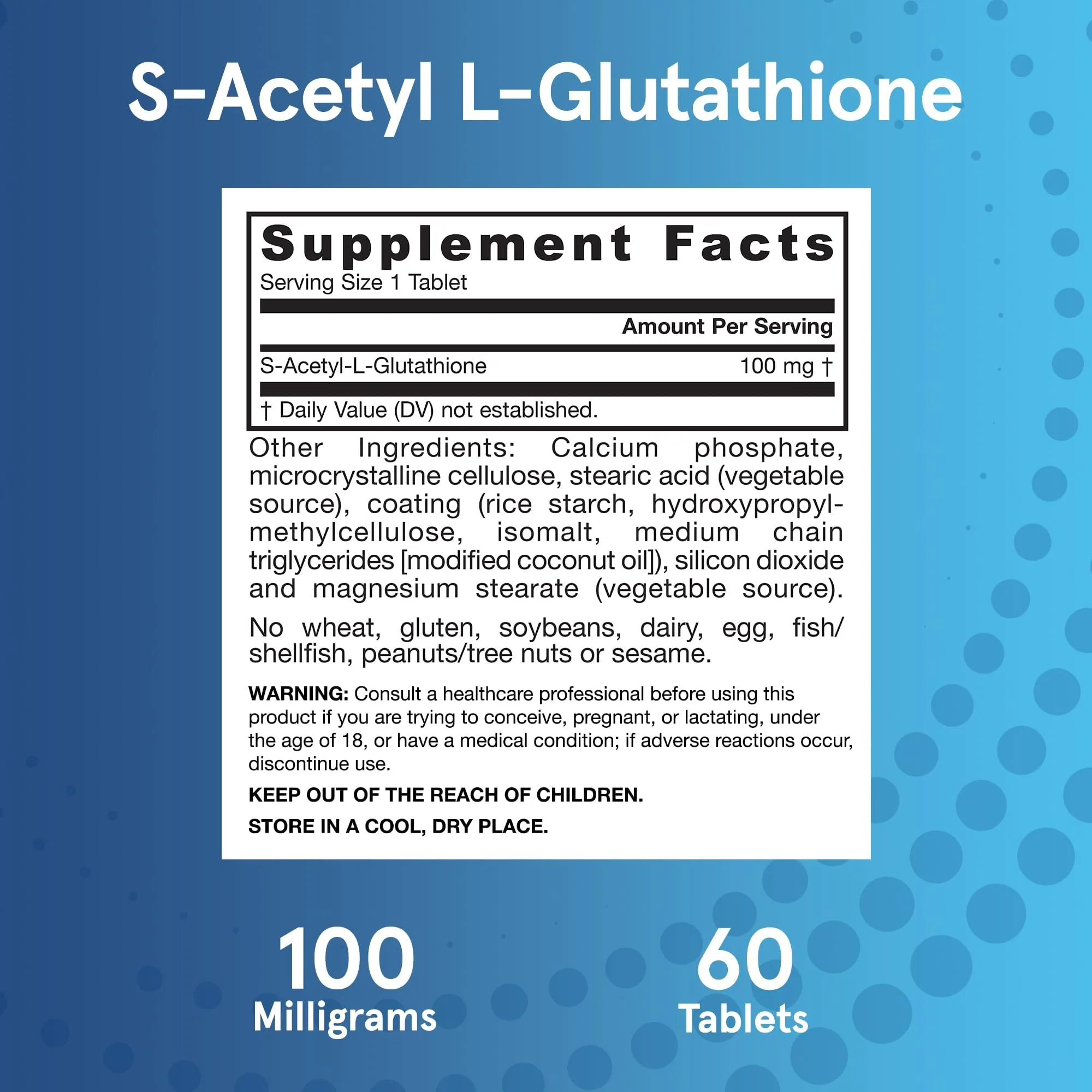 Jarrow Formulas S-Acetyl L-Glutathione Tablets - 100 mg - 60 Count - Dietary Supplement - Stable Form of L-Glutathione - for Antioxidant Support and Detoxification - Non-GMO - Gluten Free - Image 6