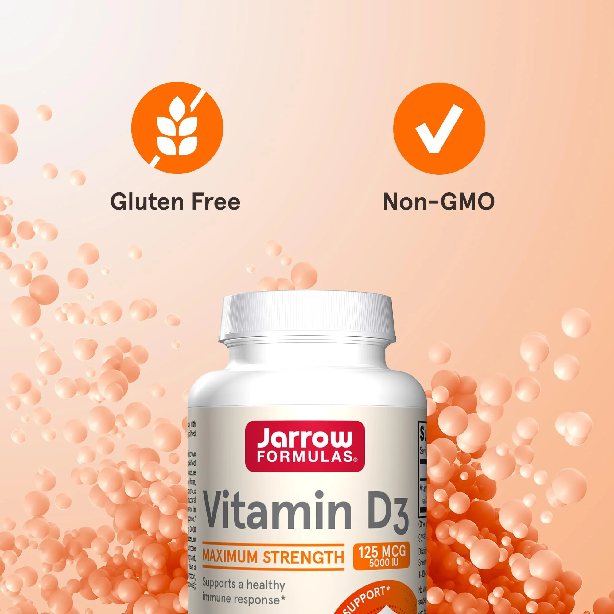 Jarrow Formulas Vitamin D3 125 mcg (5000 IU) - 100 Servings (Softgels) - Bone Health, Immune Support & Calcium Metabolism Support - Vitamin D Supplement - D3 Vitamins - 5000 IU Vitamin D - Gluten Free - Image 5