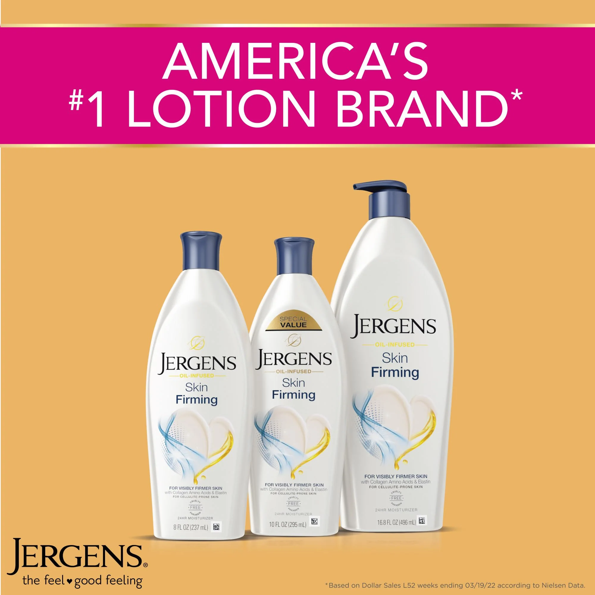 Jergens Skin Firming Body Lotion for Dry to Extra Dry Skin, Skin Tightening Cream with Collagen and Elastin, Dermatologist Tested, Hydralucence Blend Formula, 16.8 Oz - Image 5