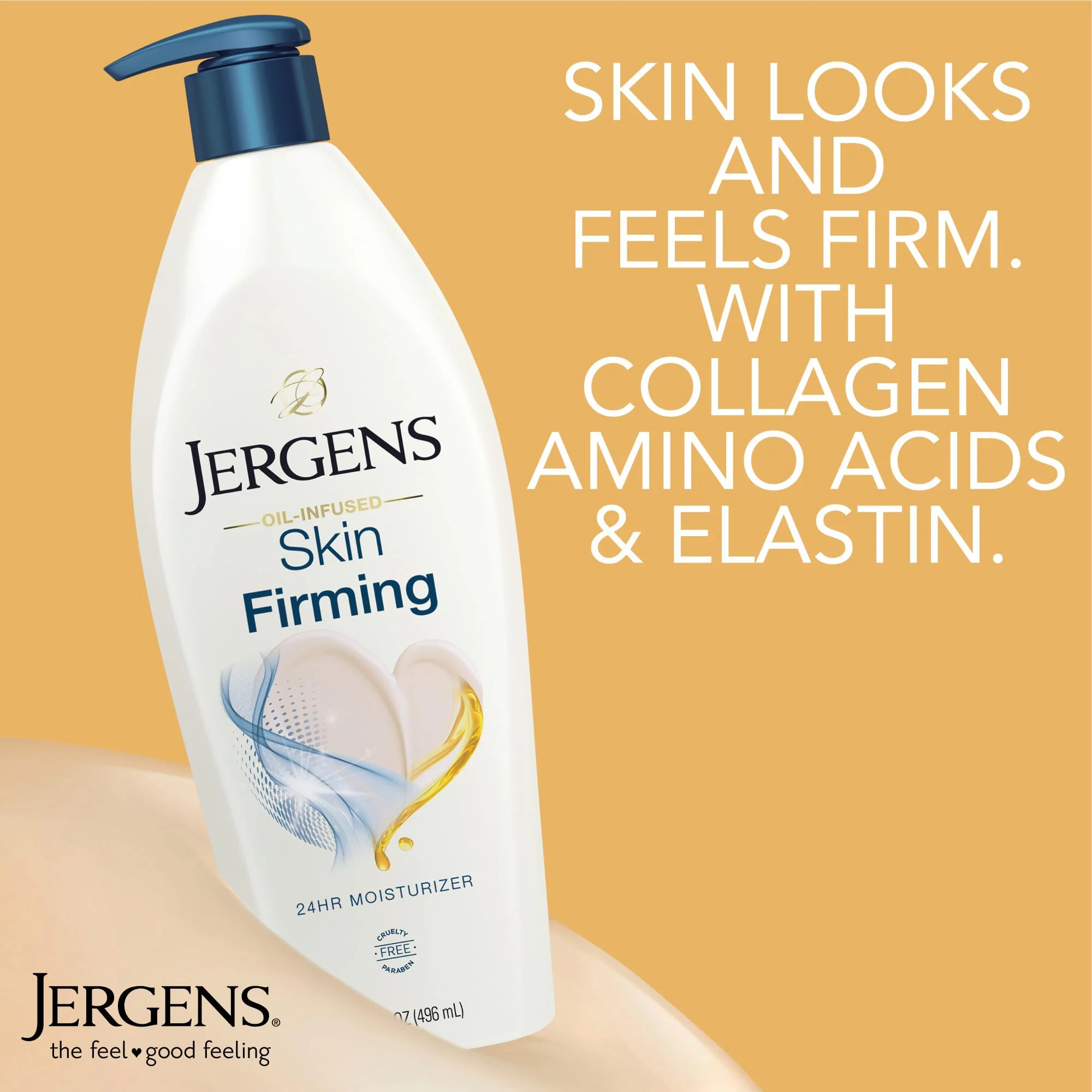 Jergens Skin Firming Body Lotion for Dry to Extra Dry Skin, Skin Tightening Cream with Collagen and Elastin, Dermatologist Tested, Hydralucence Blend Formula, 16.8 Oz - Image 8