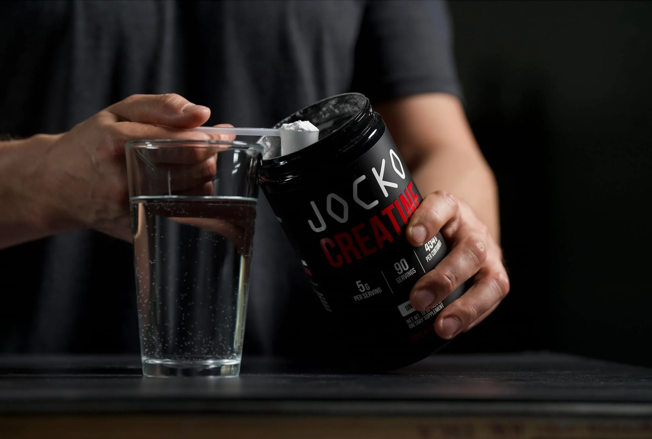 Jocko Fuel Creatine Monohydrate Powder - Creatine for Men & Women, Supplement for Athletic Performance & Muscle Health, 90 Servings 16 oz (Unflavored) (16 OZ JAR) - Image 2