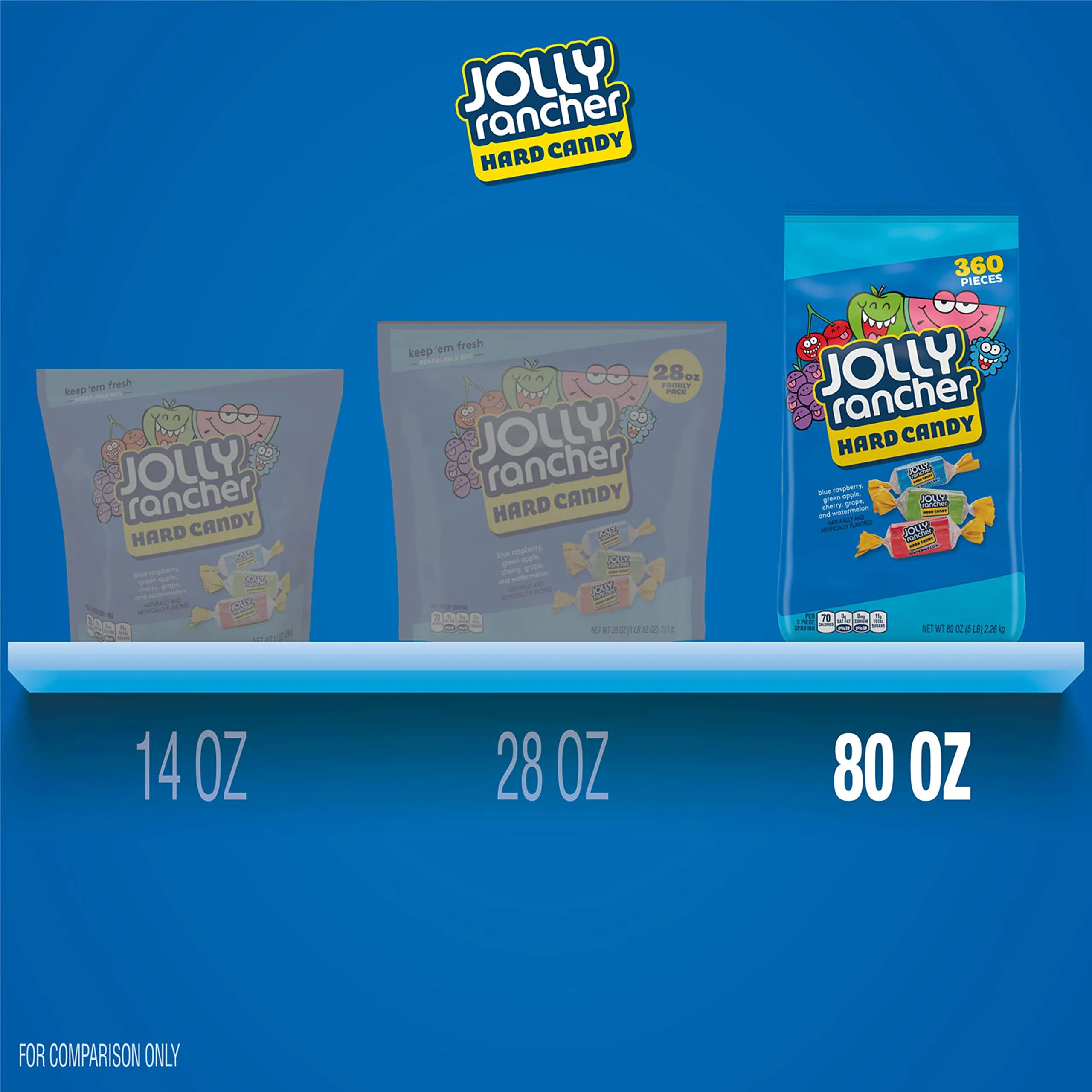 JOLLY RANCHER Assorted Fruit Flavored Hard Candy Bulk Bag, 5 lb - Image 2