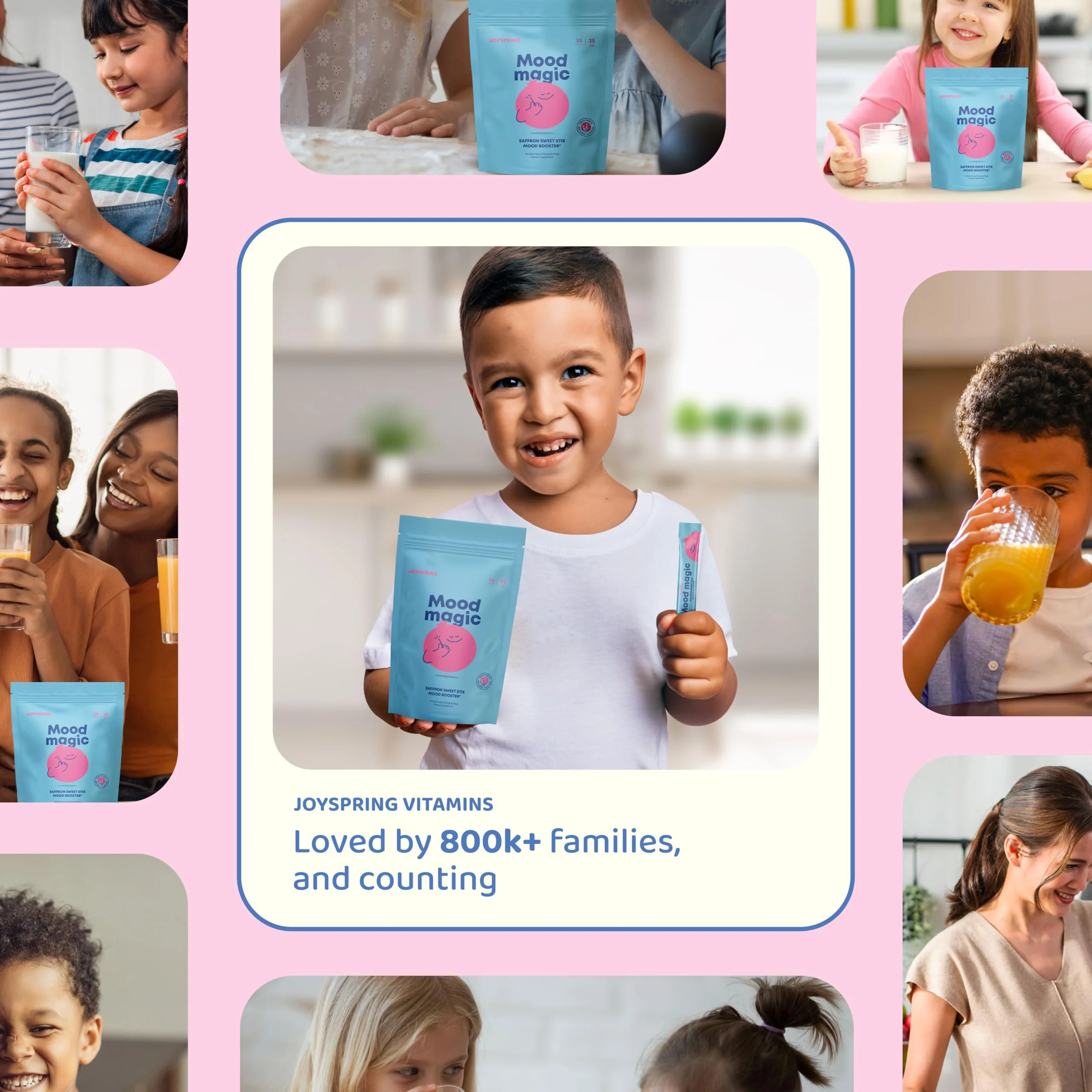 JoySpring Mood Magic for Kids – Natural Mood Support Pixie Sticks Candy with Saffron Extract, Magnesium Citrate & Vitamin D3 | Sugar-Free Powder Drink or Candy | 25 Servings | 4+ Years - Image 7
