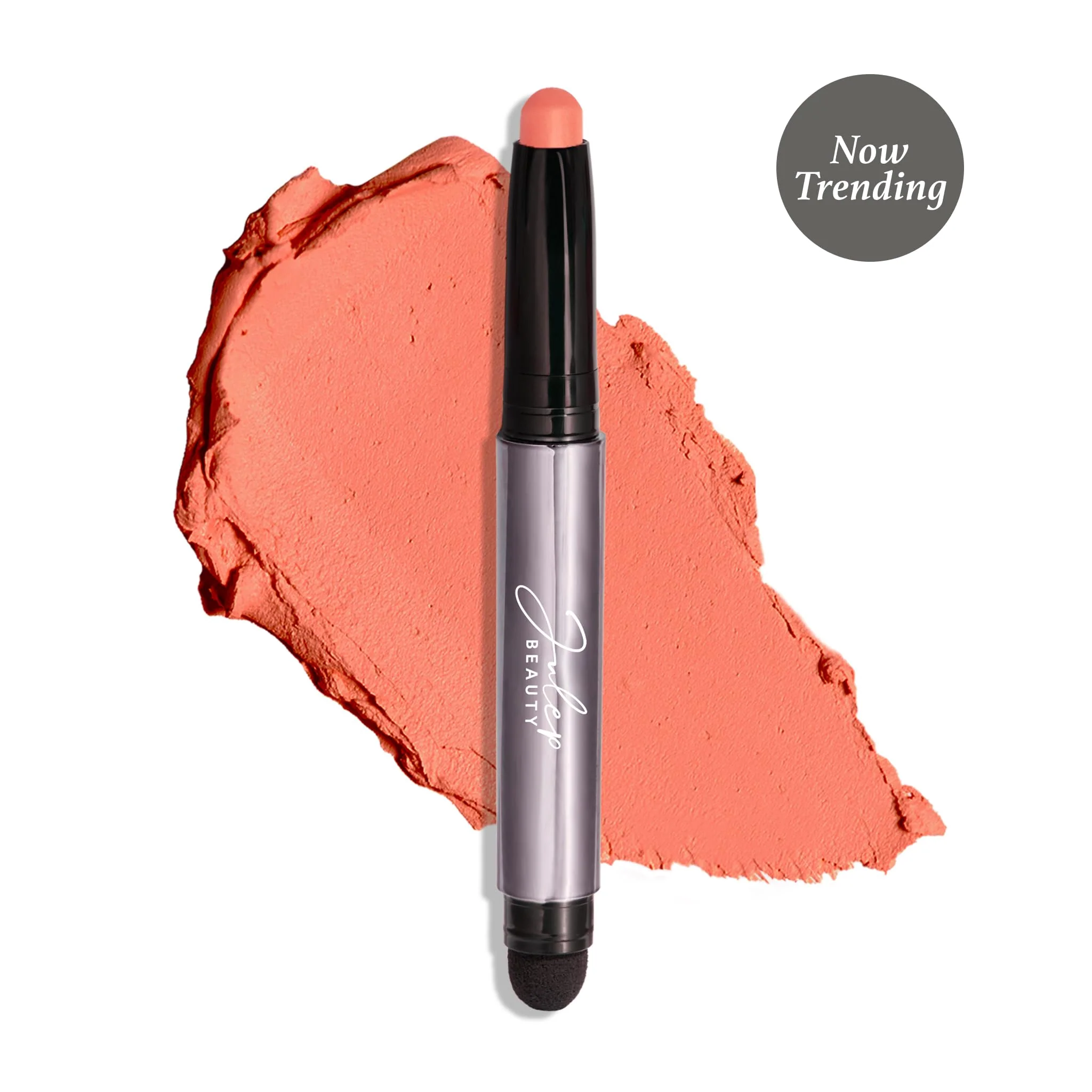Julep Eyeshadow 101 Crème-to-Powder Waterproof Eyeshadow Stick Duo – Long-Lasting, Crease-Proof, Easy Apply with Built-in Smudger - Papaya Matte & Tigers Eye Shimmer - Image 2