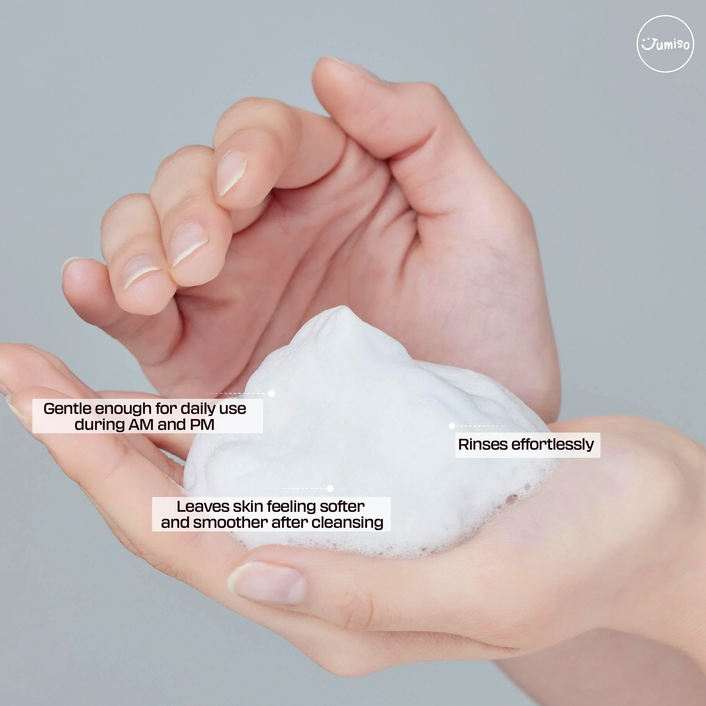 JUMISO Pore-Purifying Salicylic Acid Foaming Cleanser - Korean Face Wash with 0.5% BHA Blue Clay - Oil Control Low pH Non-Comedogenic Glass Skin Texture Improvement - All Skin Types Daily Use 4.23 oz. - Image 4