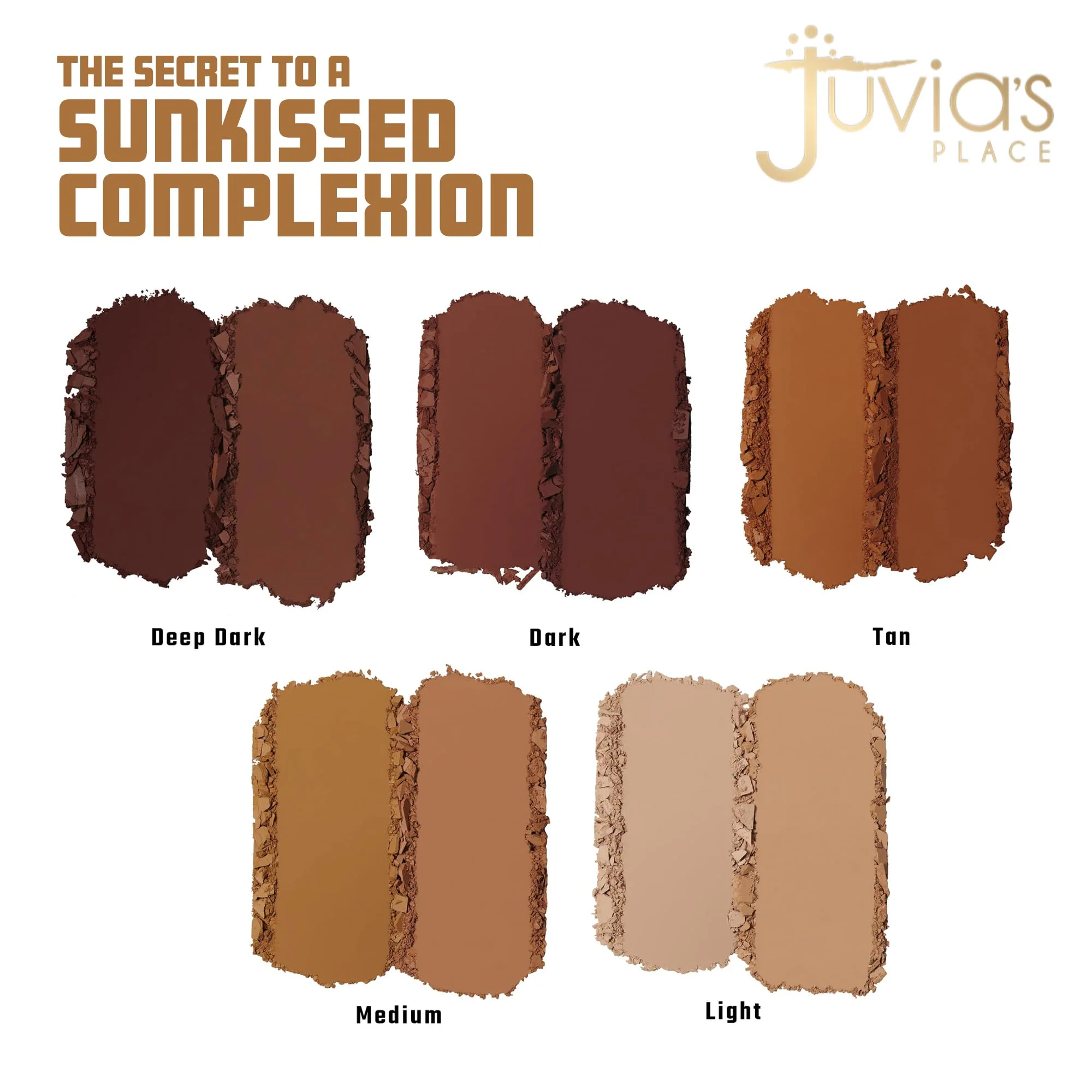 Juvia's Place Bronzed Duo Bronzer Tan - Soft Matte, Contour Powder, Long-Wearing & Buildable Bronzing Powder - Suitable for Tan Skin Tone - Image 6