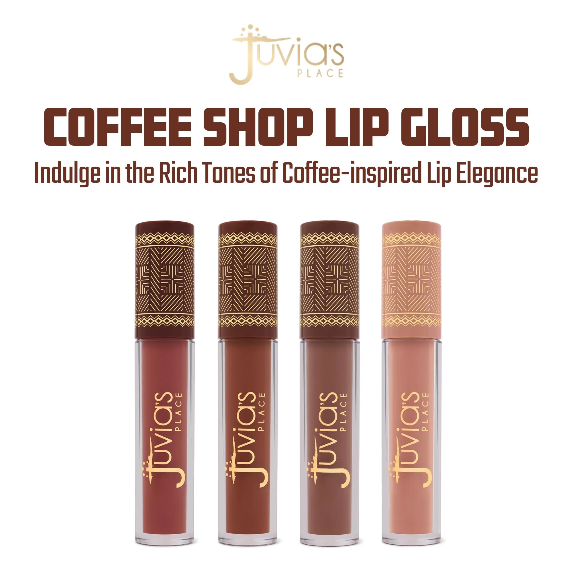 Juvia's Place Coffee Shop Lip Gloss - Salted Caramel - Hydrating Butter Lip Gloss for Women, Long-Lasting Shine, Moisturizing Glass-like Finish, Plumping Non-sticky, Suitable for every vibe - Image 9