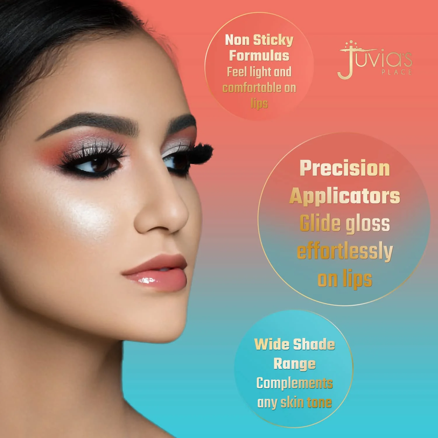 Juvia's Place Lip Gloss Glass It's Electric - Gold Shimmer,16 oz, Clear, Plump, Long Lasting Non-Sticky Luscious High Shine,Glides on Richly Glossy and Smooth - Image 6