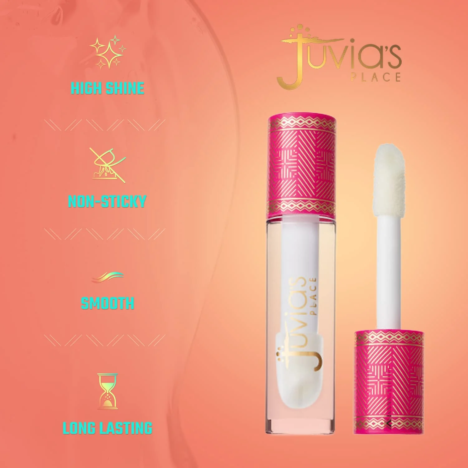 Juvia's Place Lip Gloss Glass It's Glass - Clear, Super Shine,16 oz., Plump, Long Lasting Non-Sticky Luscious High Shine, Glides on Richly Glossy and Smooth - Image 7