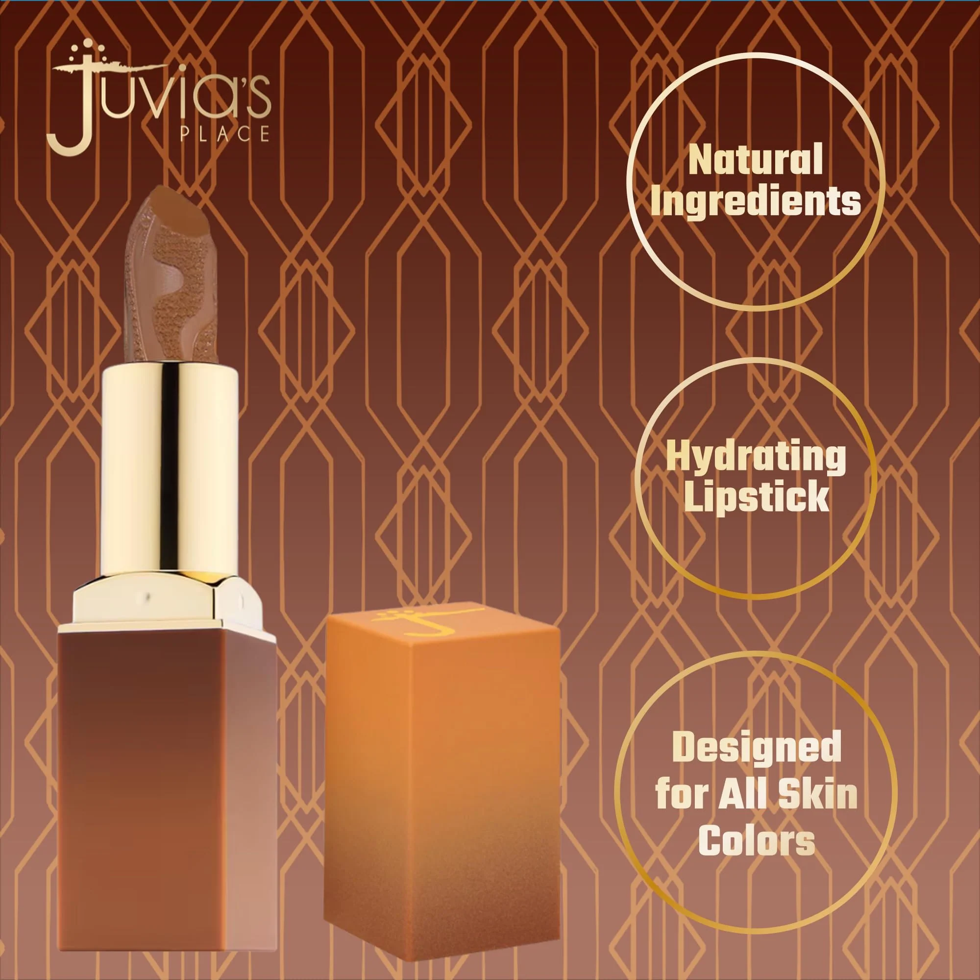 Juvia's Place Nubian Earth Matte Lipstick Nile - Hydrating & Long-lasting, Richly Pigmented Lip Makeup, Creamy Lipstick with Matte Finish, Beauty & Lip Care Product - Image 9