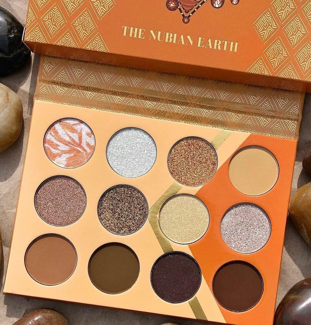 Juvia's Place Nubian Earth Palette - Browns, and Tans - Matte and Shimmer Pressed Pigments - Flattering for All Skin Tones - Shine Brown, White, Brown Palette - Image 5
