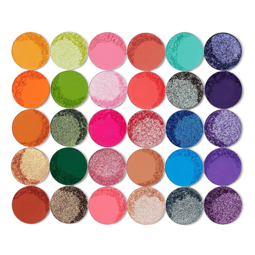 Juvia's Place Palette Culture - Yellow, Greens, Pink, Purple, Orange, Chromatic & Glitter Shades, 30 Pigmented Makeup Palette for Eye Color & Shine, Pressed - Image 6