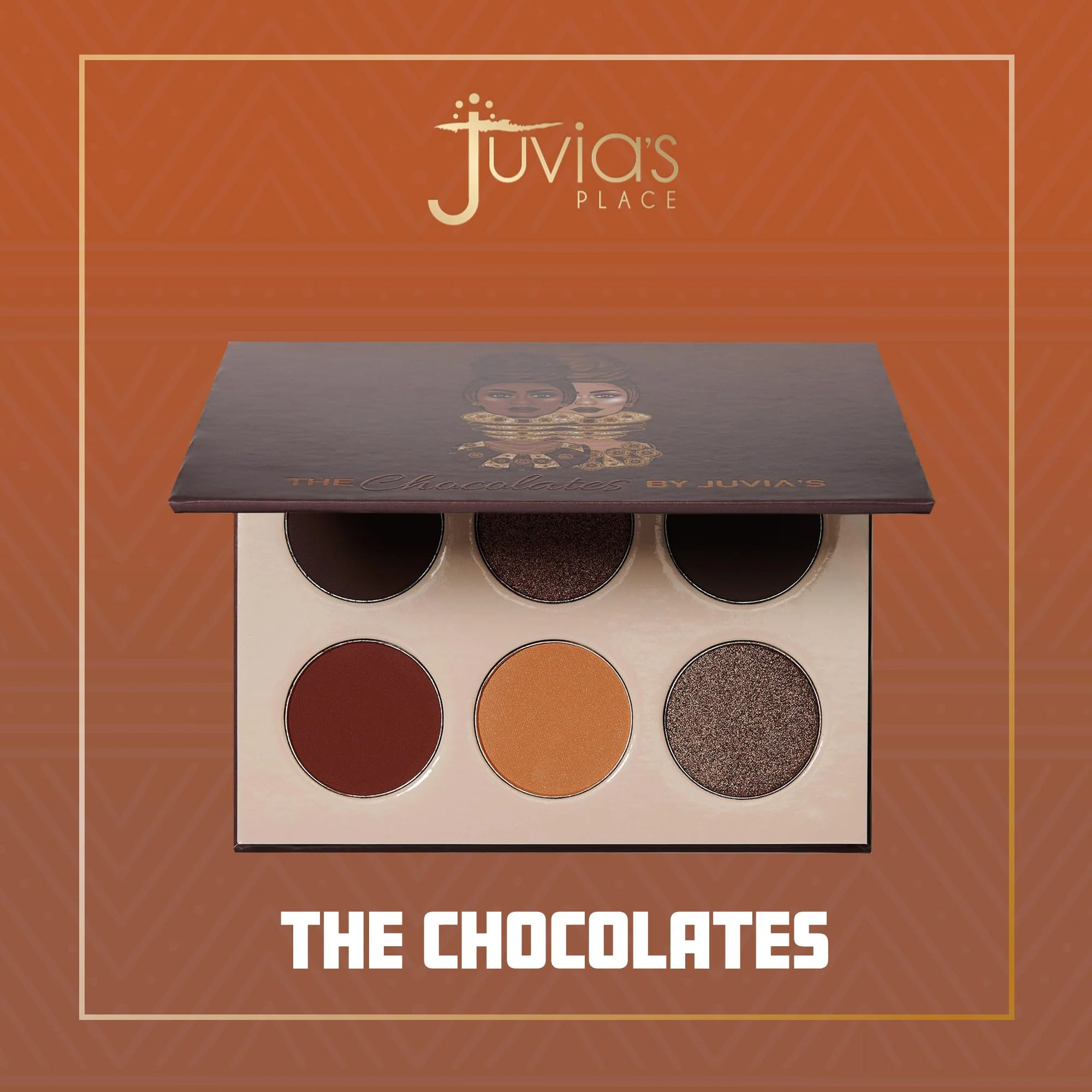 Juvia's Place Palette The Chocolates - Tan, Auburn, Shades of 6, Rich Dark Chocolate Palette, Professional Eye Makeup, Pigmented, Makeup Palette for Eye Color & Shine - Image 6