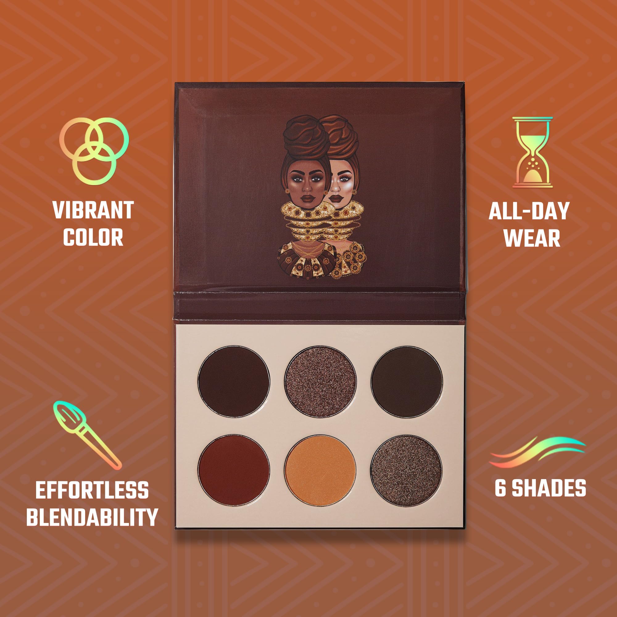 Juvia's Place Palette The Chocolates - Tan, Auburn, Shades of 6, Rich Dark Chocolate Palette, Professional Eye Makeup, Pigmented, Makeup Palette for Eye Color & Shine - Image 7