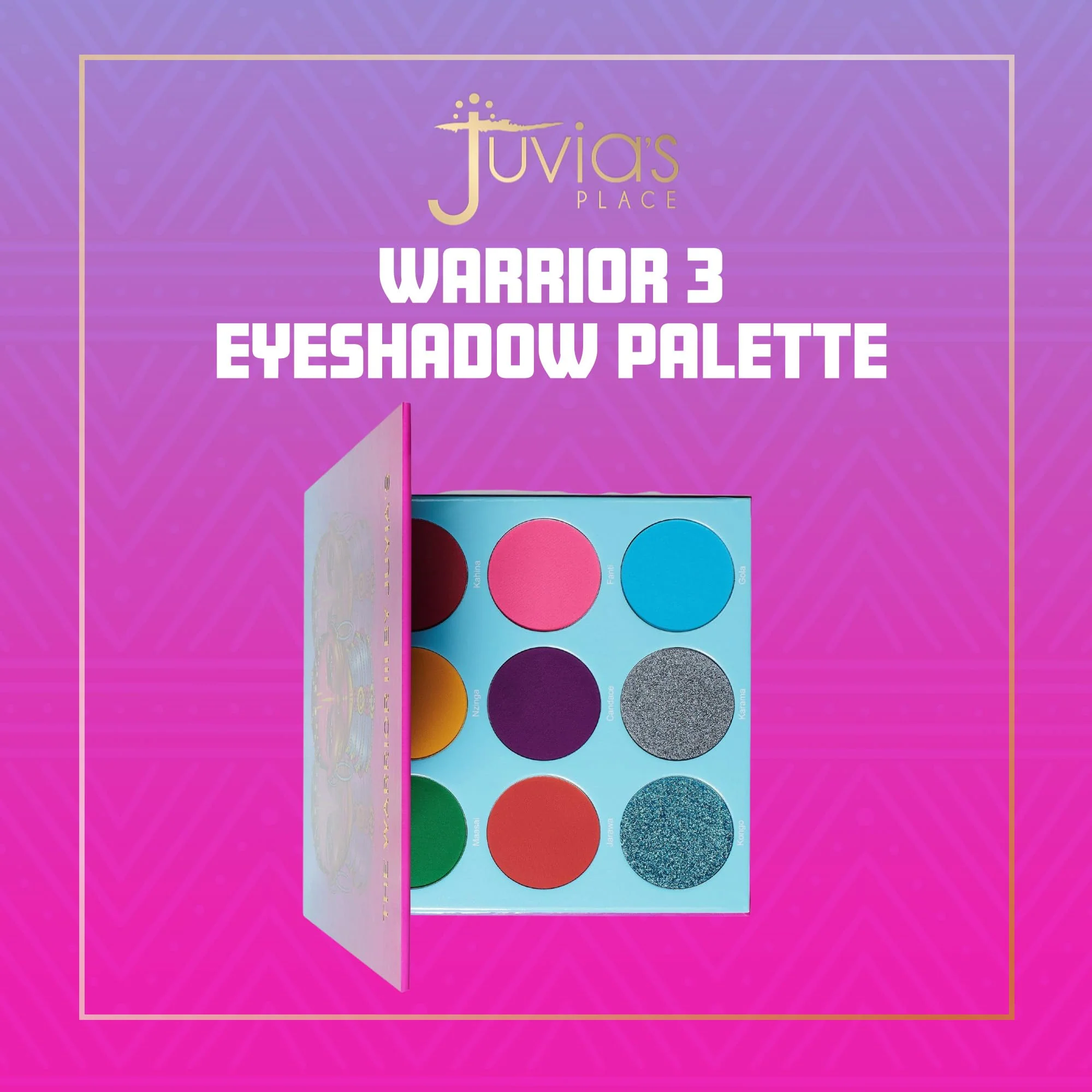 Juvia's Place Palette The Warrior III - Deep Emerald Green, Red, Violet, Cerulean Blue, Shades of 9, Pigmented Makeup Palette Eye Color & Shine - Image 10