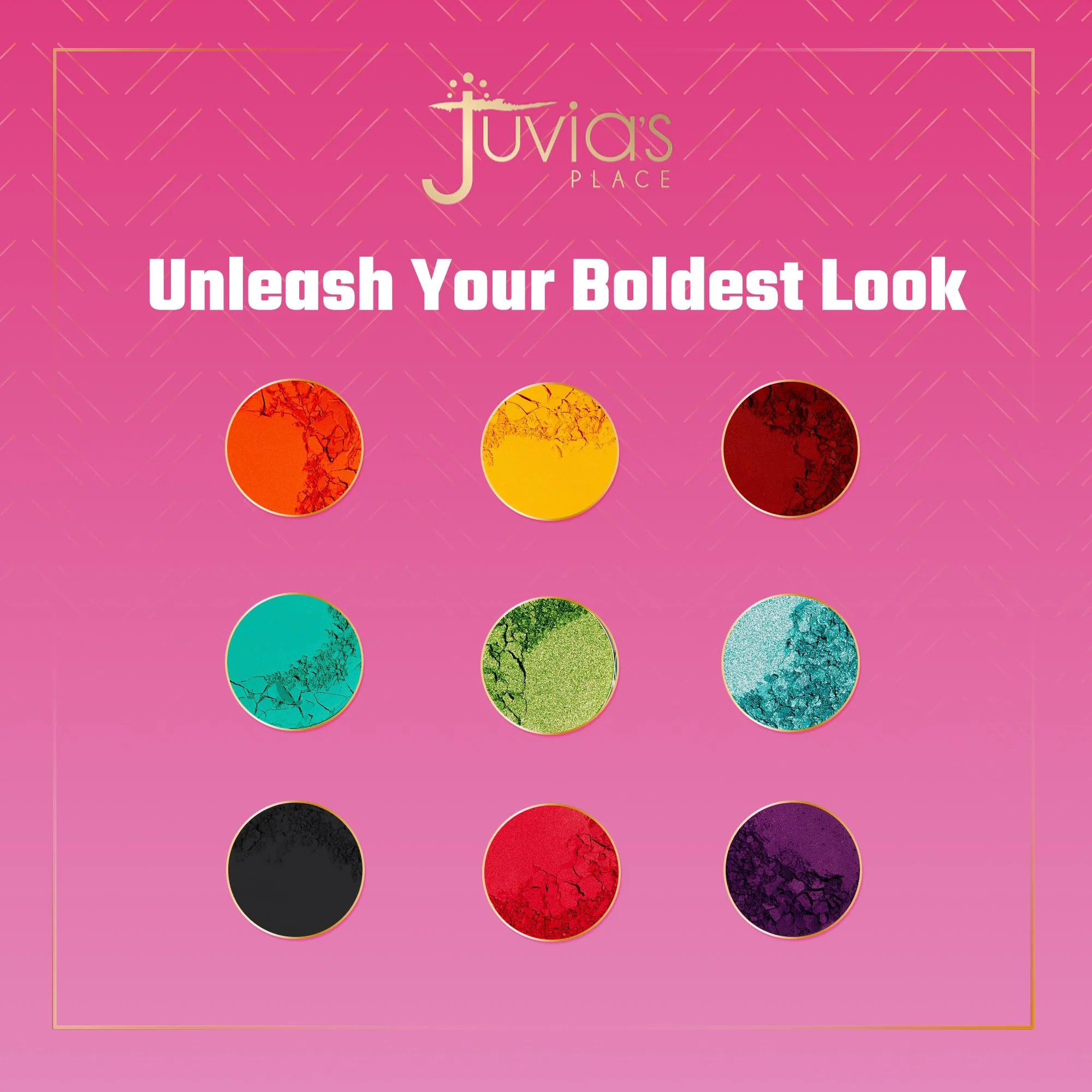 Juvia's Place Palette The Zulu - Turquoise, Red, Purple, Shades of 9, Colorful, Vivid, Vibrant Palette, Pigmented Makeup Palette Color & Shine - Image 5