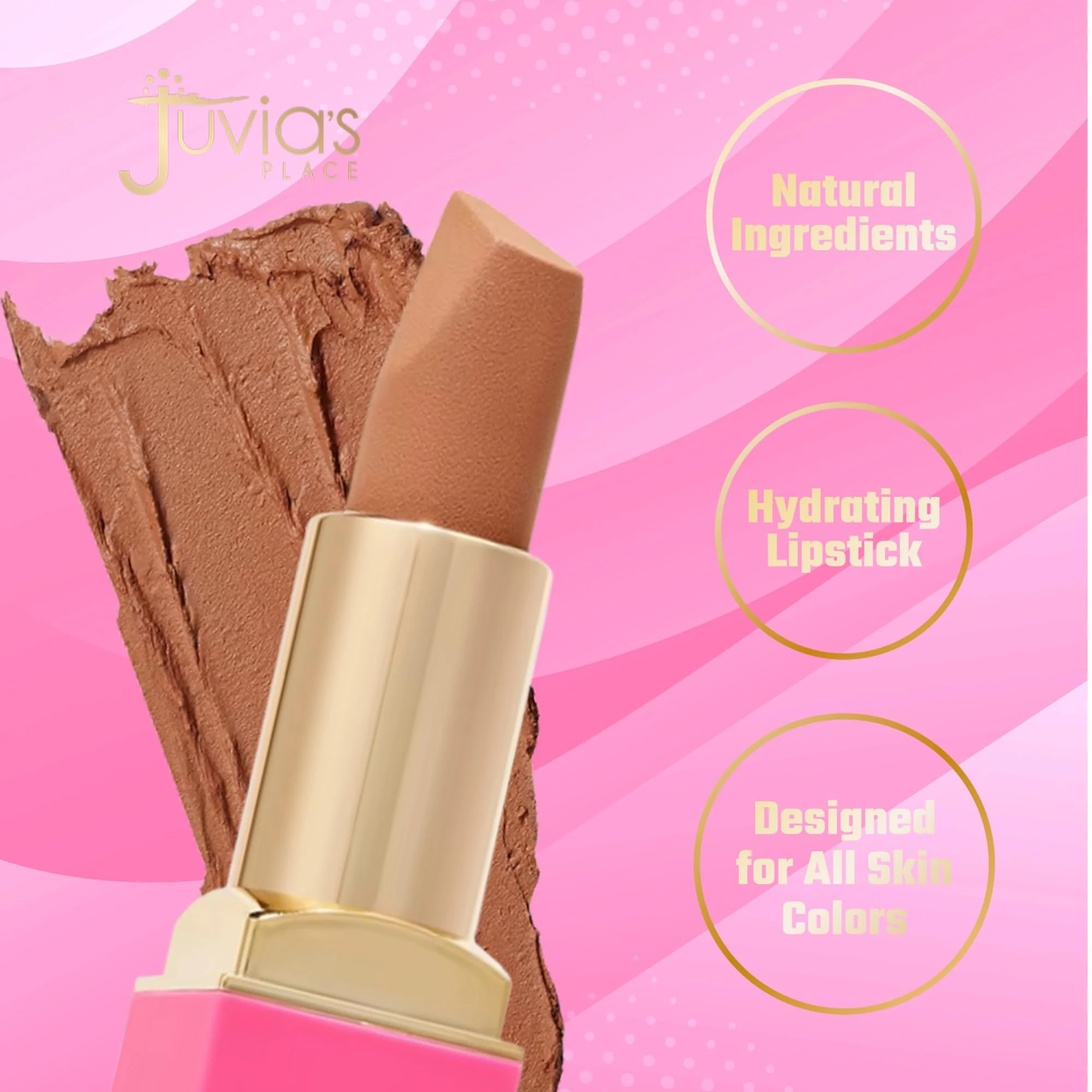 Juvia's Place The Nude Velvety Matte Lipstick Lady - Nude, Long-lasting, Rich-Color Lip Makeup, Creamy Lipstick with Matte Finish, Beauty & Lip Products - Image 8