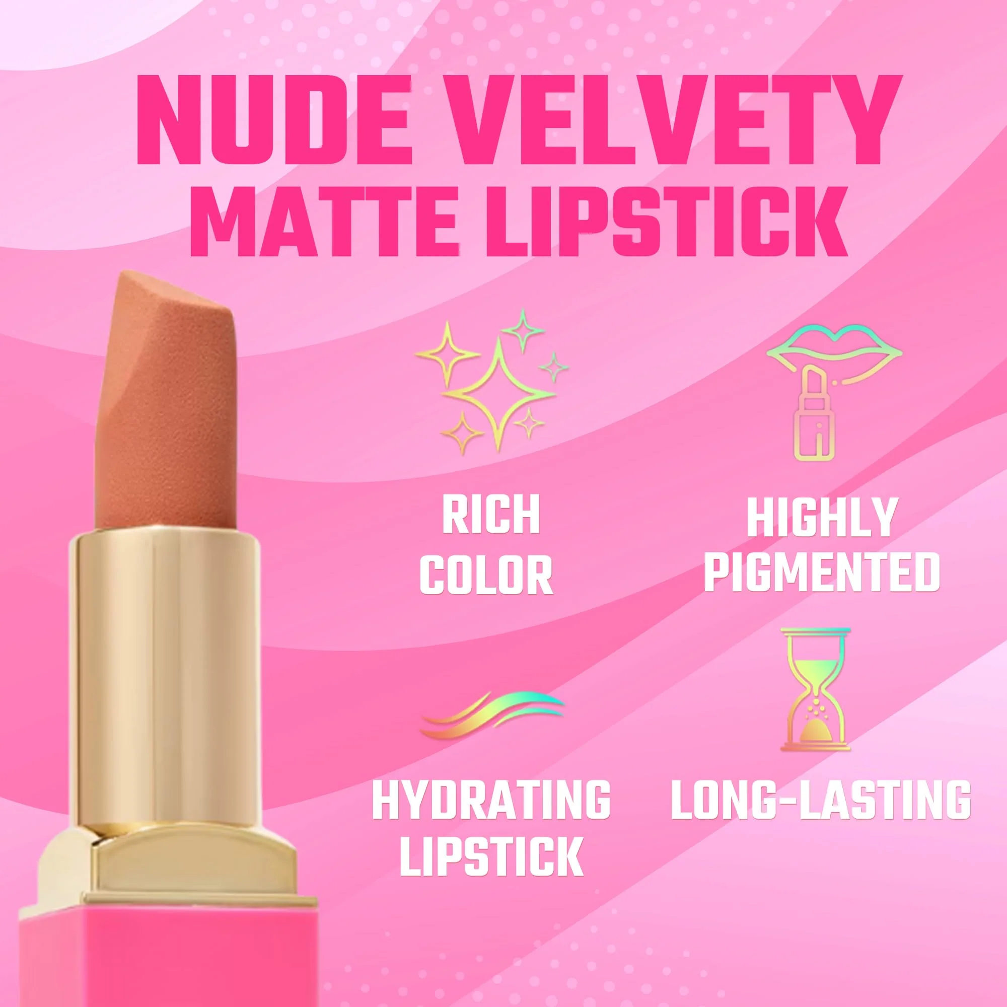 Juvia's Place The Nude Velvety Matte Lipstick Mademoiselle - Nude, Long-lasting, Rich-Color Lip Makeup, Creamy Lipstick with Matte Finish, Beauty & Lip Products - Image 9