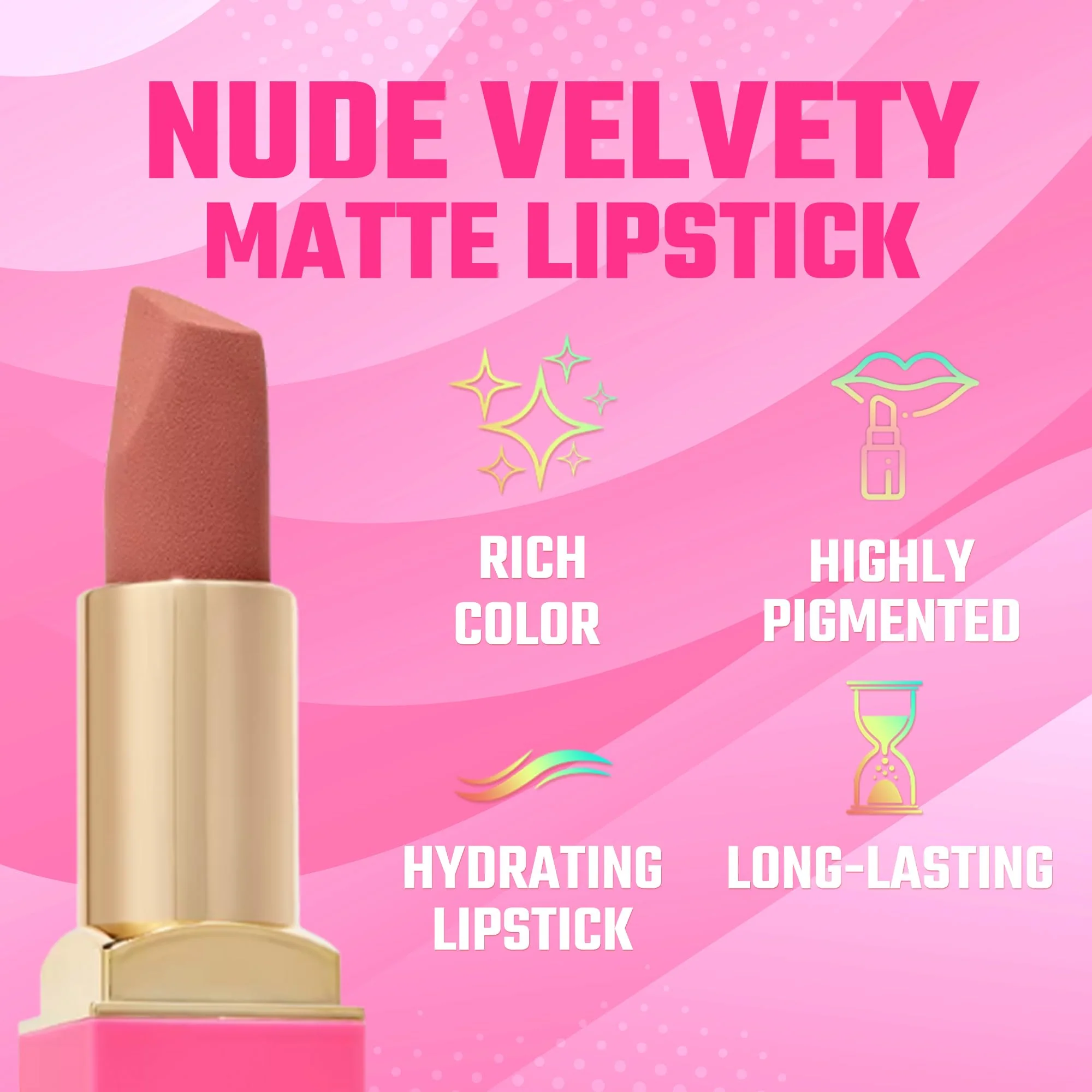Juvia's Place The Nude Velvety Matte Lipstick Me - Nude, Long-lasting Lipstick, Rich-Color Lip Makeup, Creamy with Matte Finish, Beauty & Lip Products - Image 8