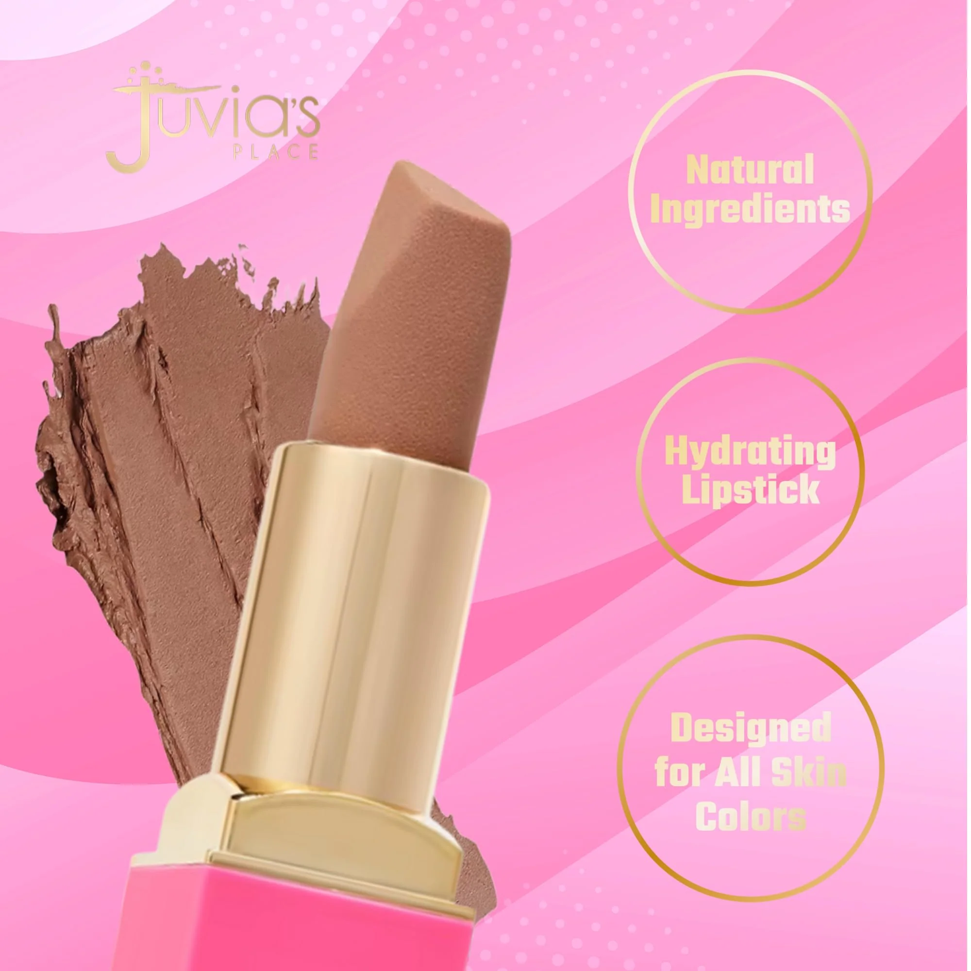 Juvia's Place The Nude Velvety Matte Lipstick Muted - Nude Velvety Long-lasting Rich-Color Lip Makeup, Creamy Lipstick with Matte Finish, Beauty & Lip Products - Image 8