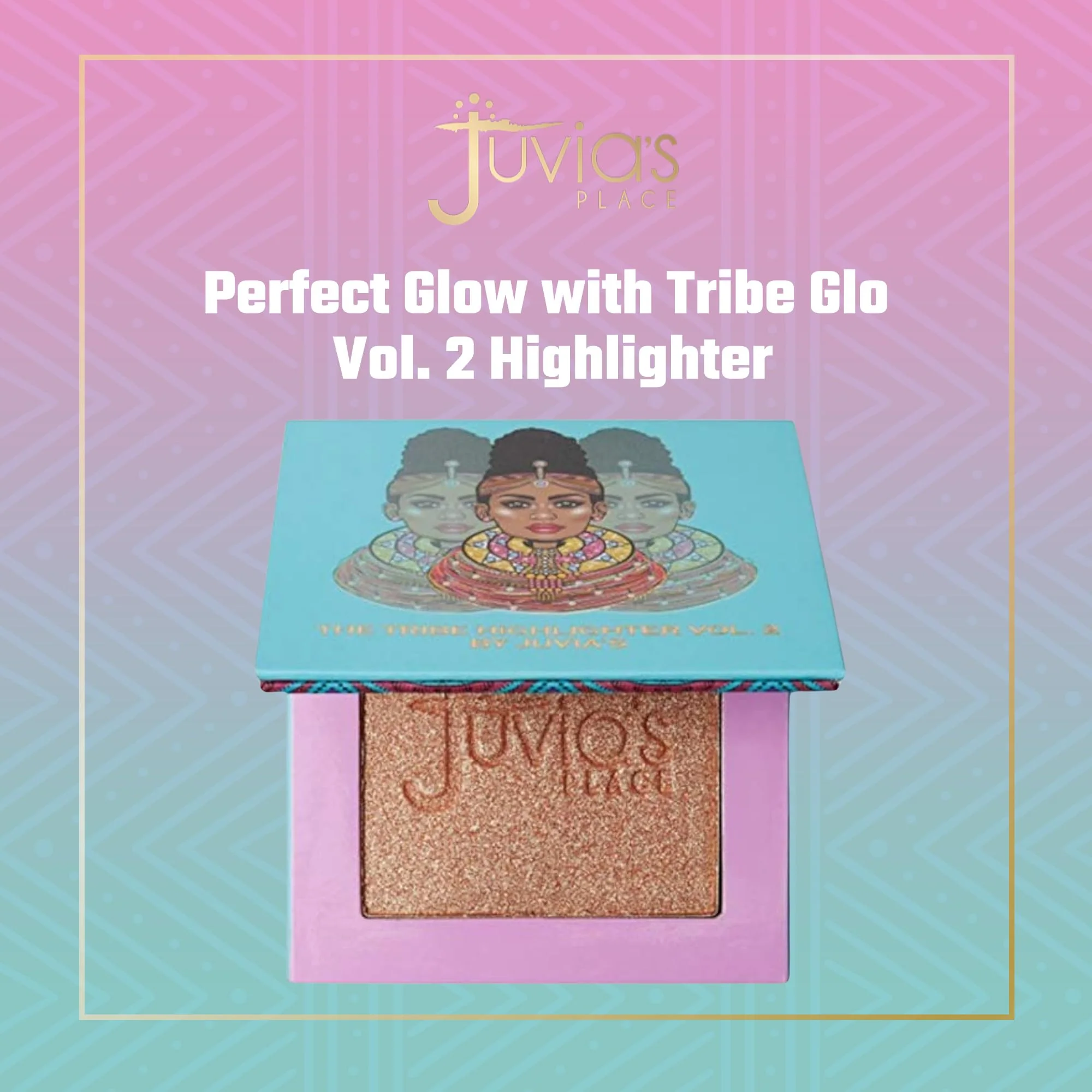 Juvia's Place - Tribe Highlighter Vol. 2 - Glow Highlighter Face Makeup Powder - Shimmering Glow Finish perfect for cheekbones, Radiant Mineral Shimmer, Illuminating Powder - Image 5