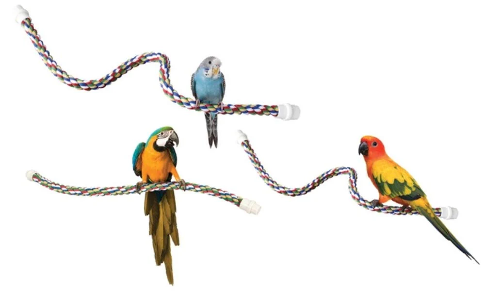 JW Pet Comfy Perch For Birds Flexible Multi-color Rope, Large - 21" Length - Image 4